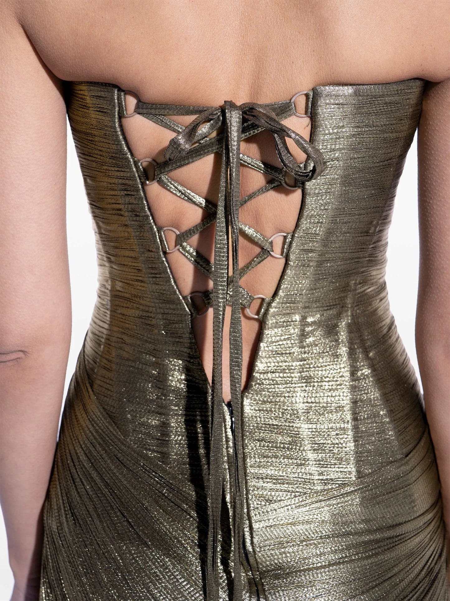 Ruby metallic midi dress