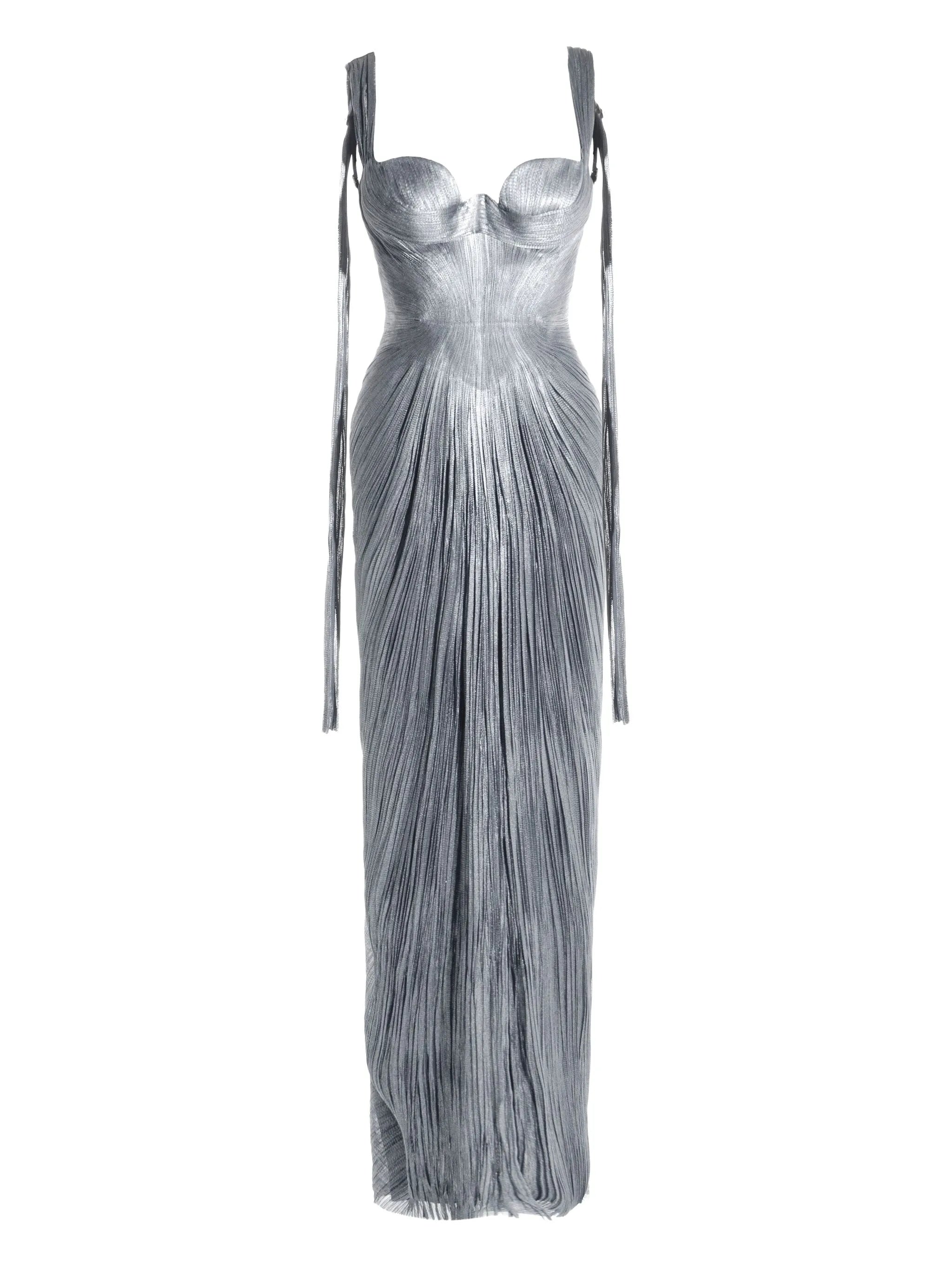 Anais pleated gown