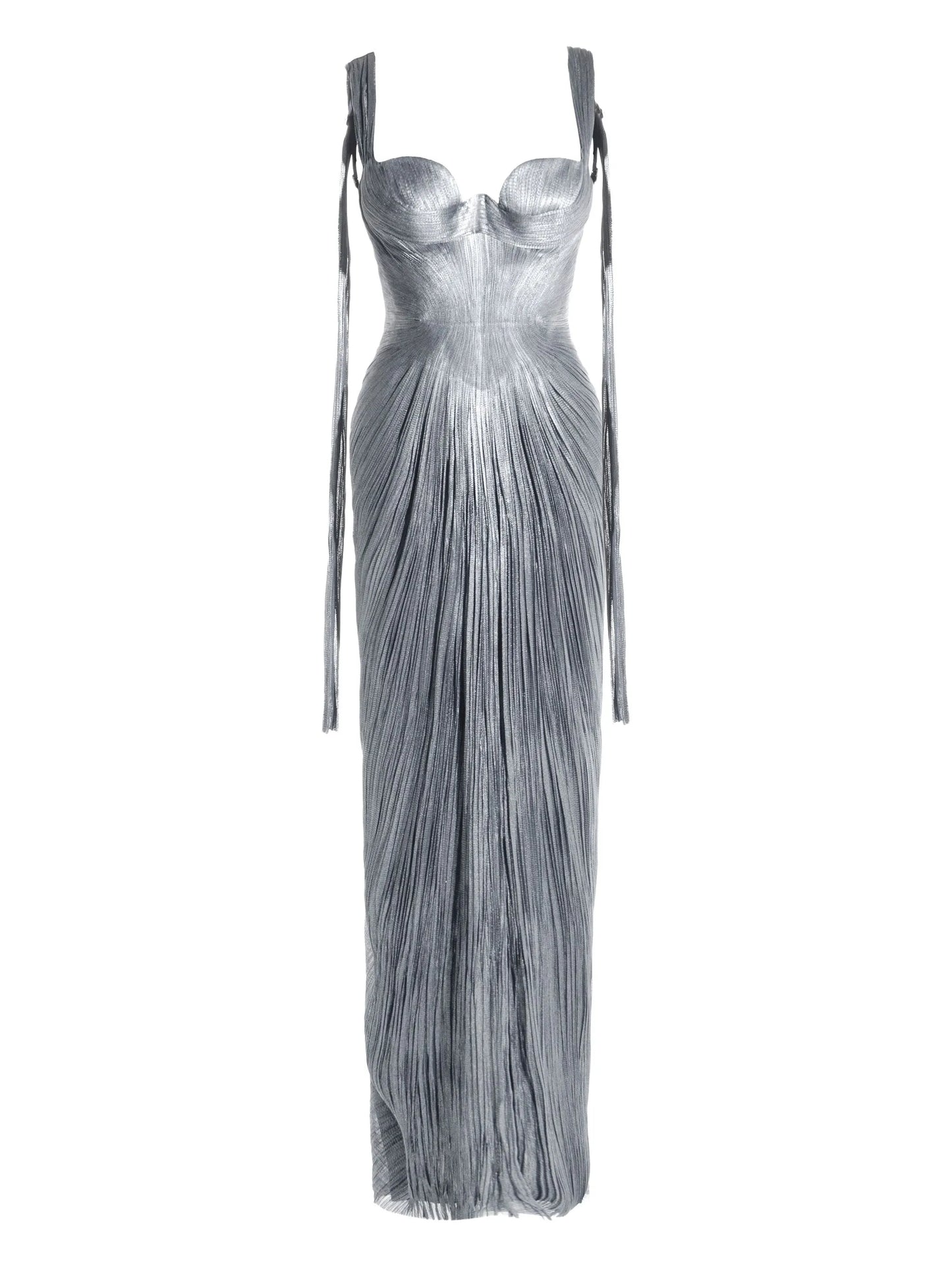 Anais pleated gown