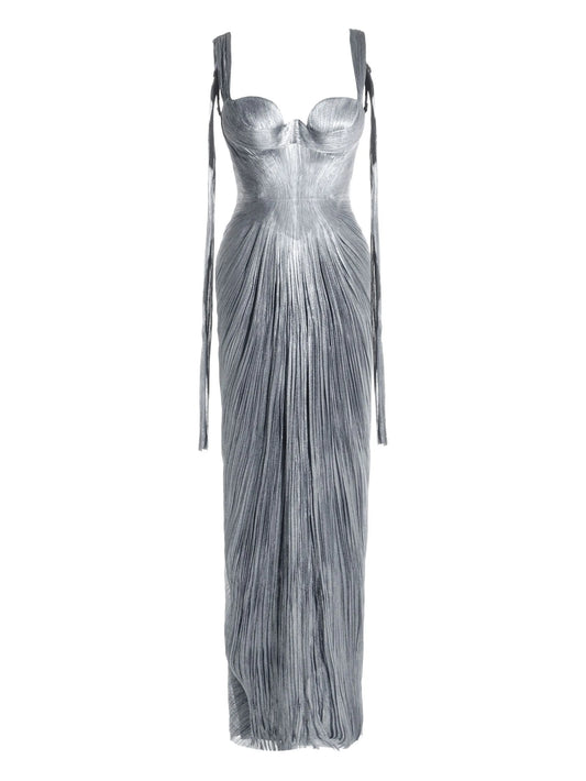 Anais pleated gown