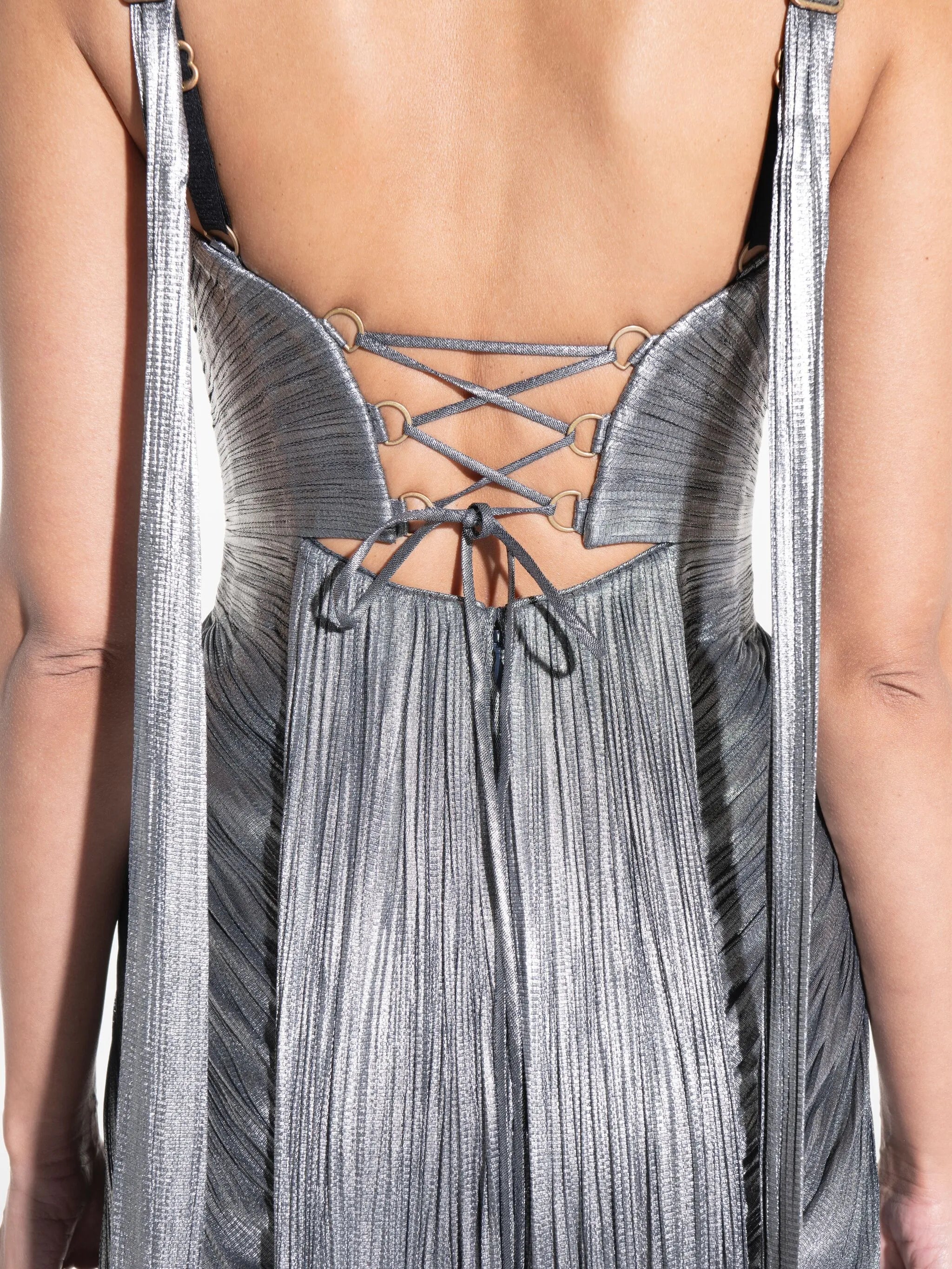 Anais pleated gown