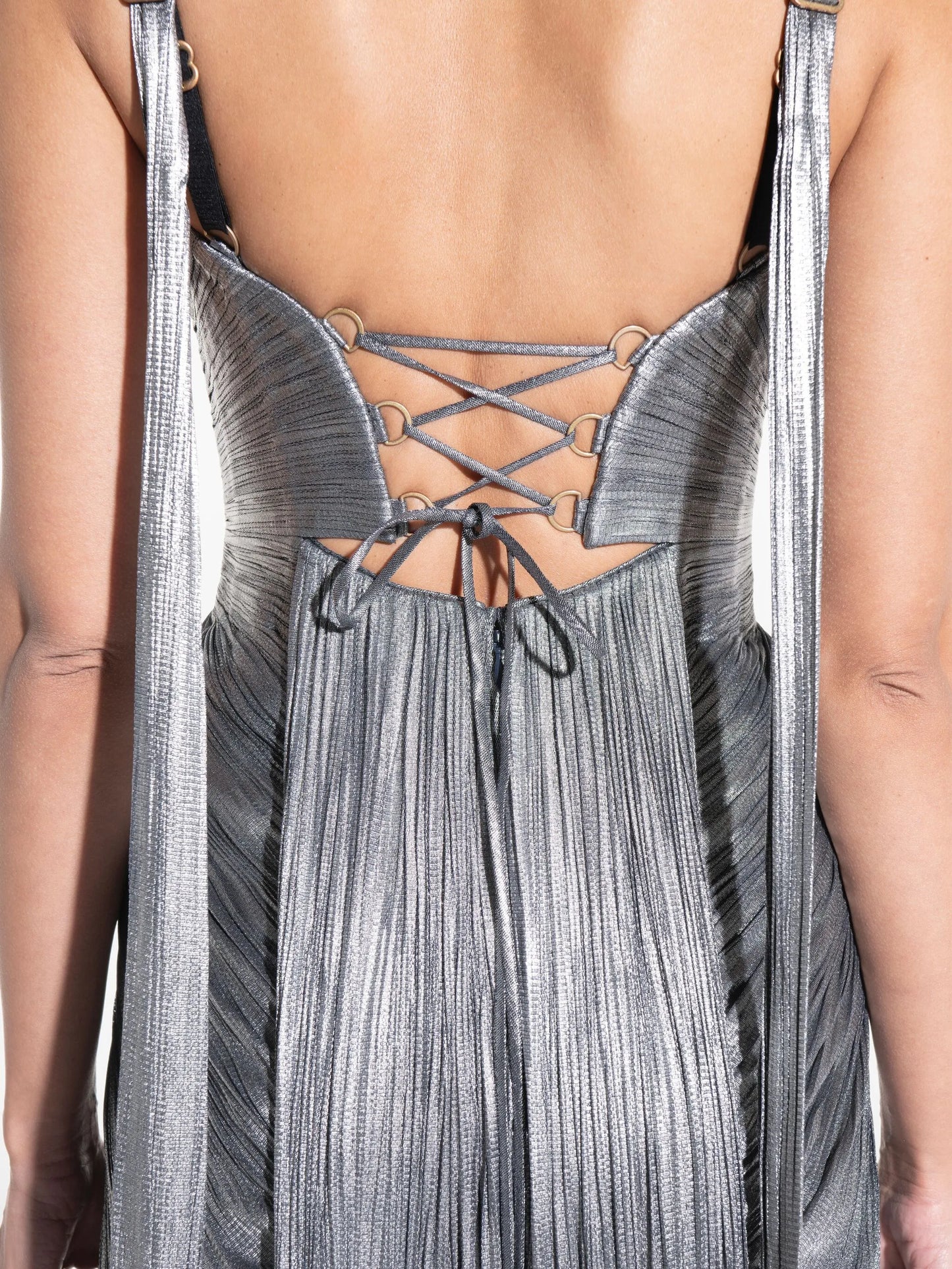 Anais pleated gown