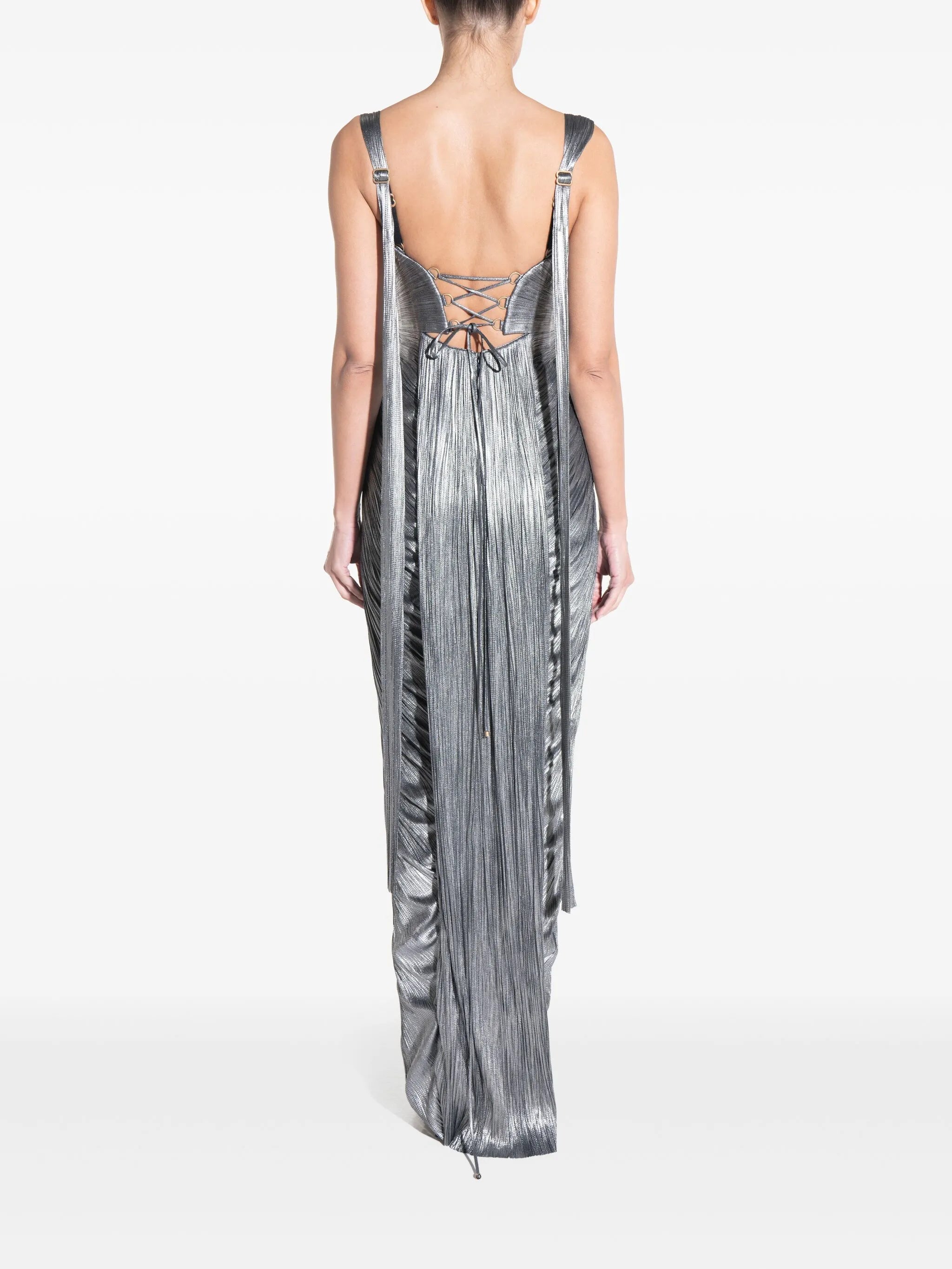 Anais pleated gown