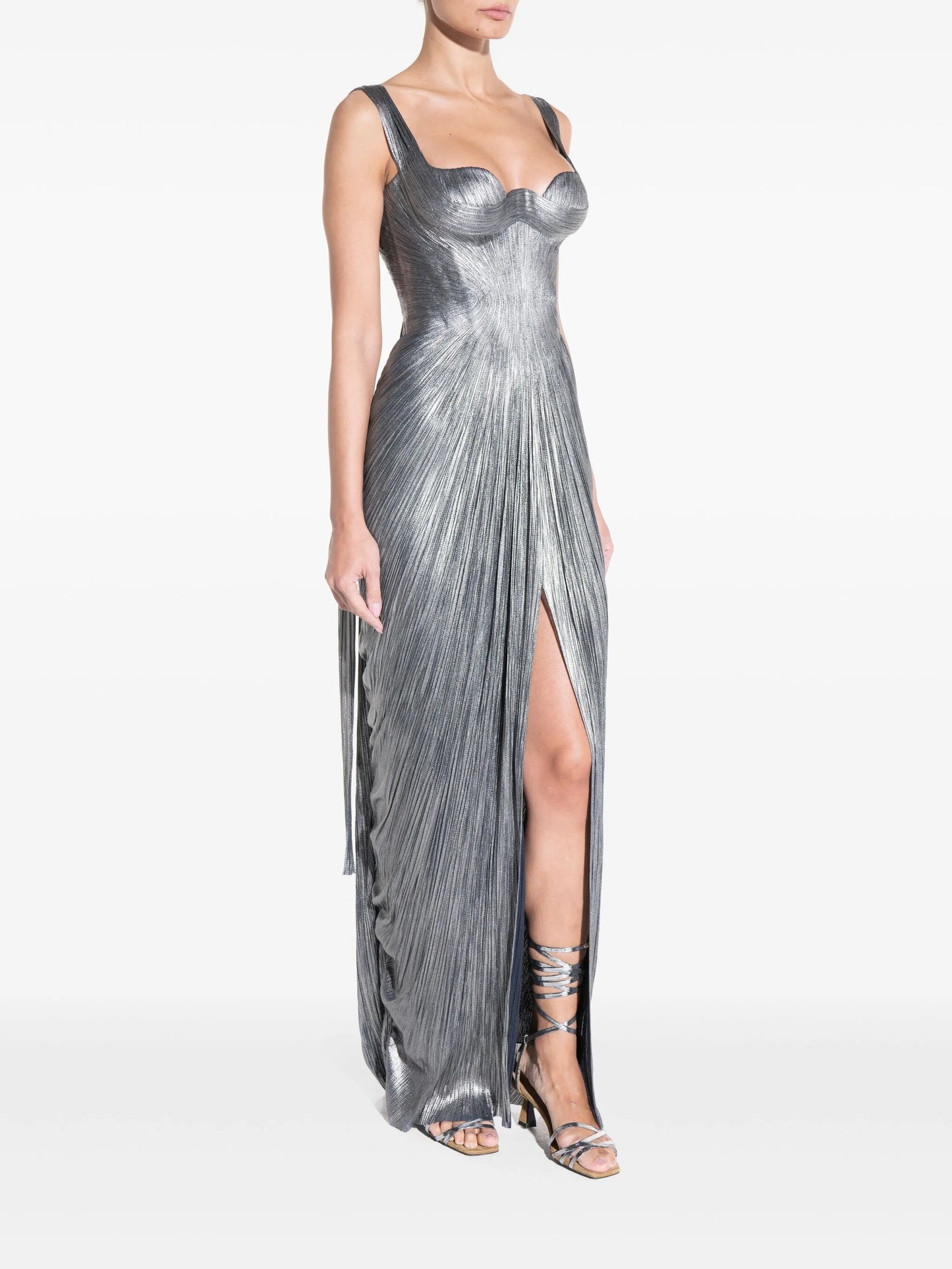 Anais pleated gown