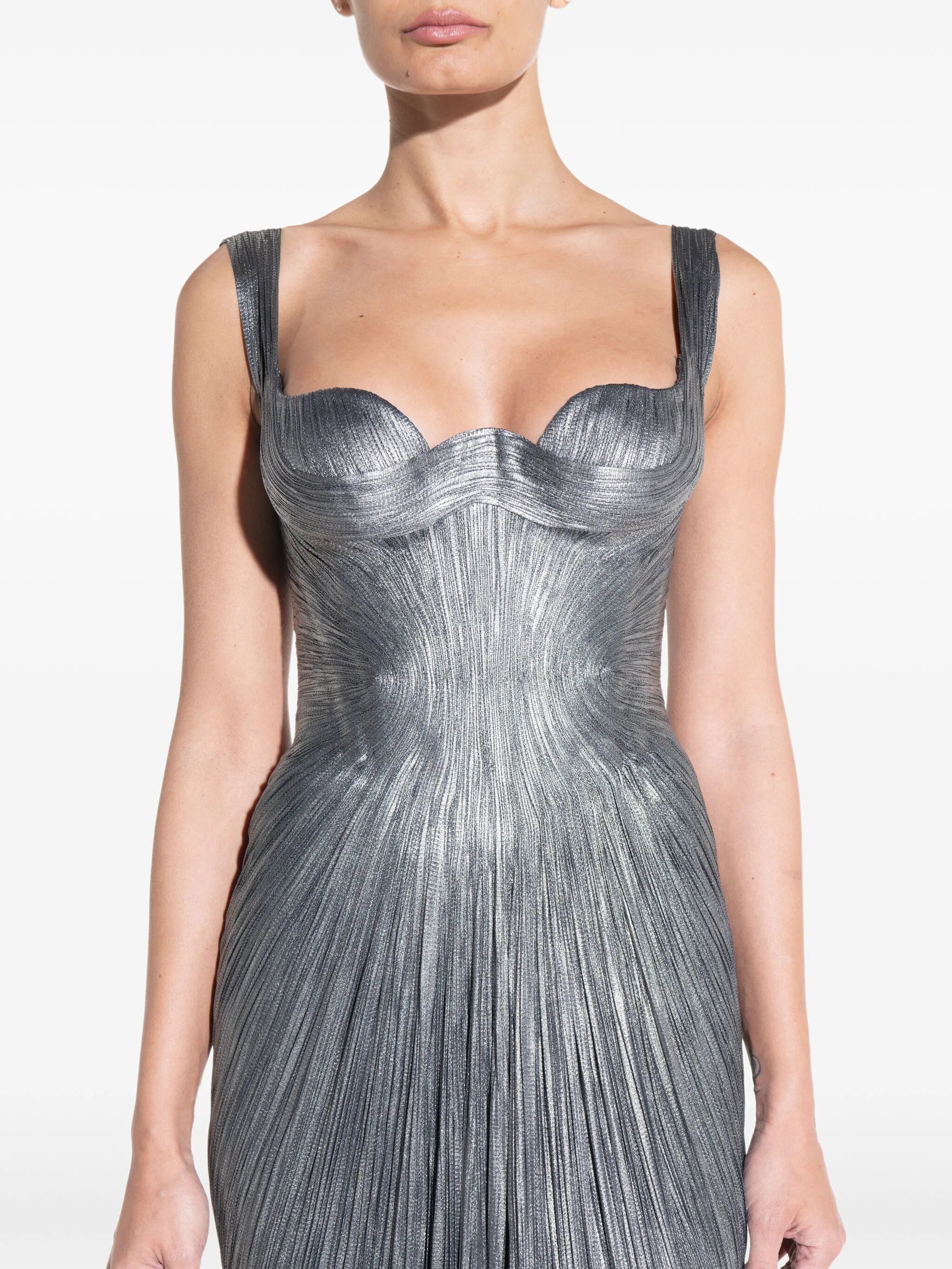 Anais pleated gown