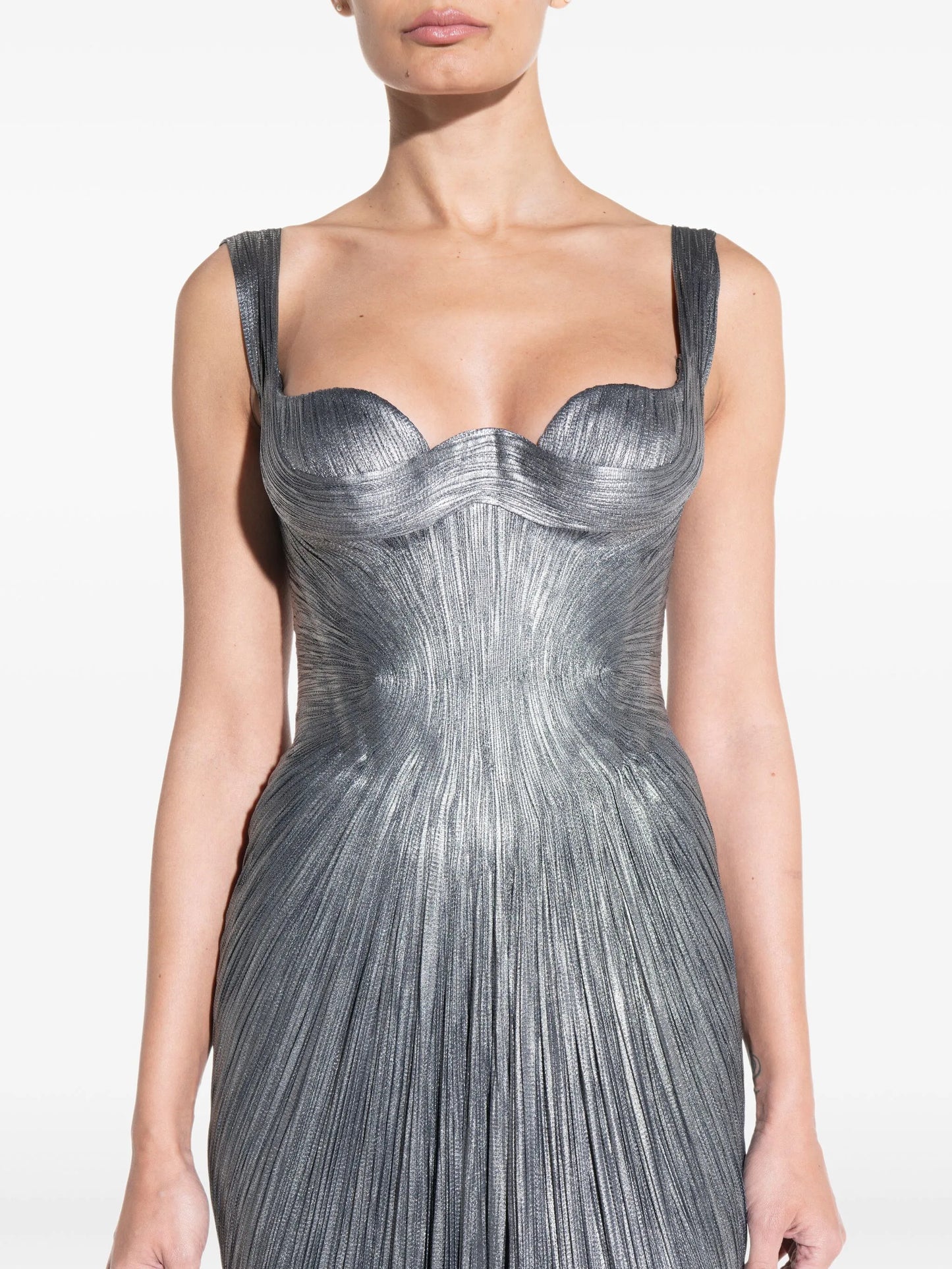 Anais pleated gown