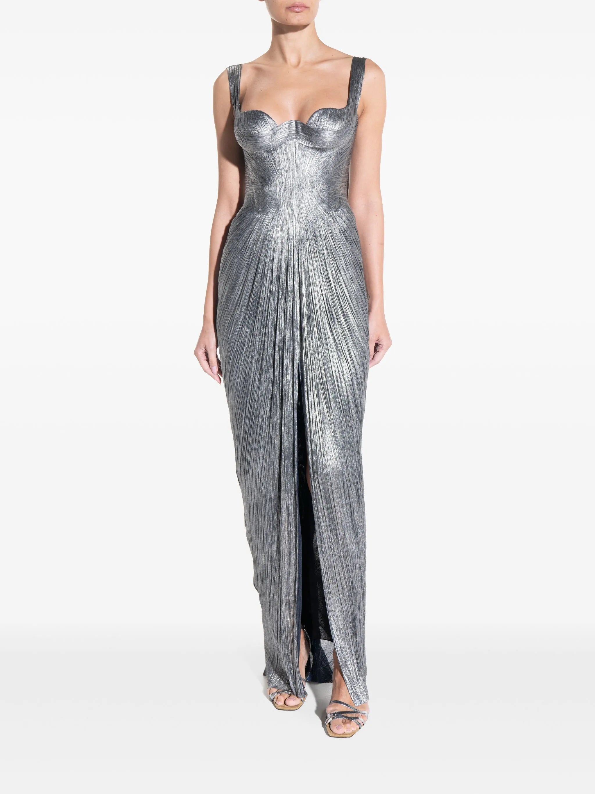 Anais pleated gown