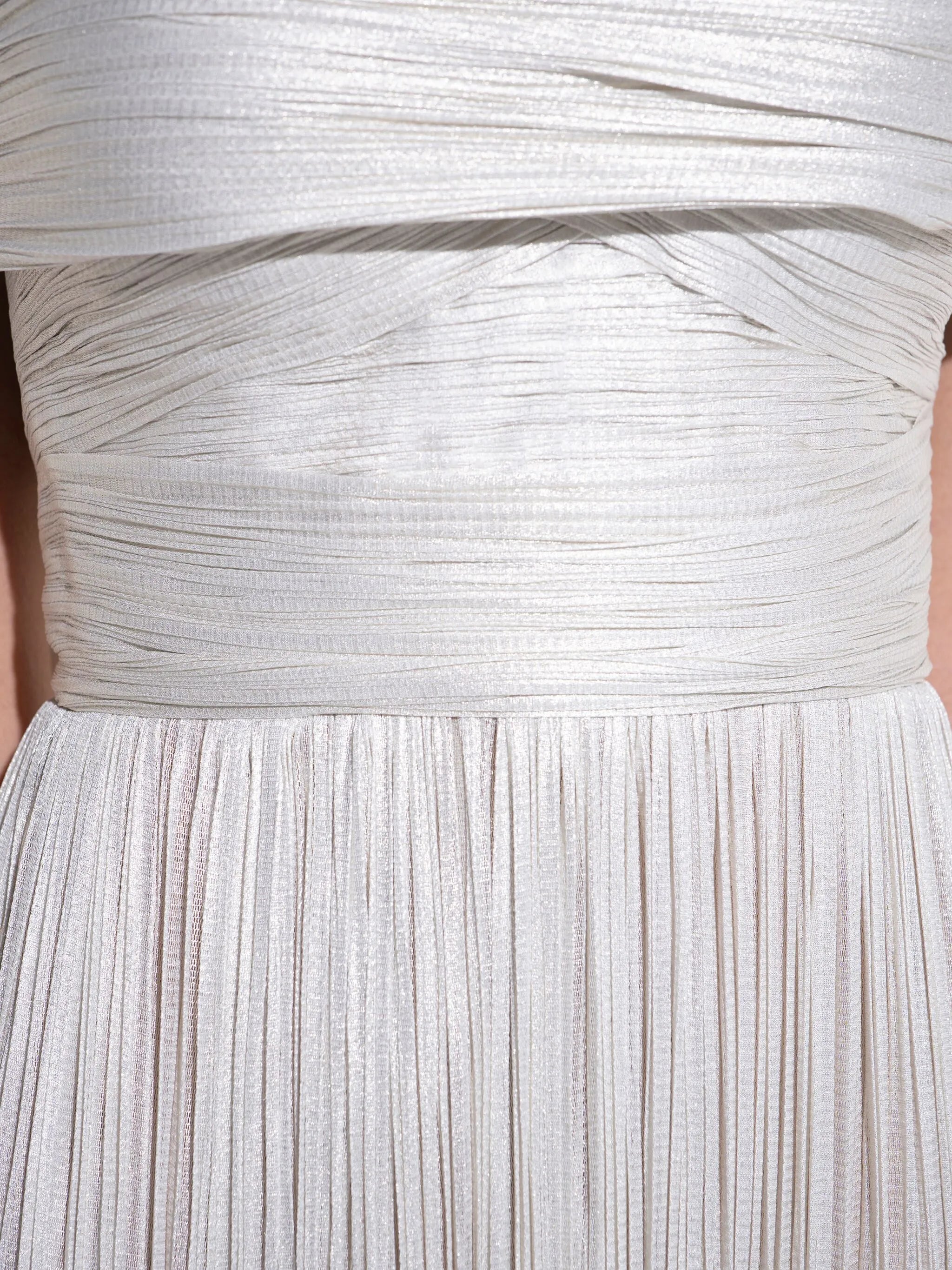 Theia pleated gown