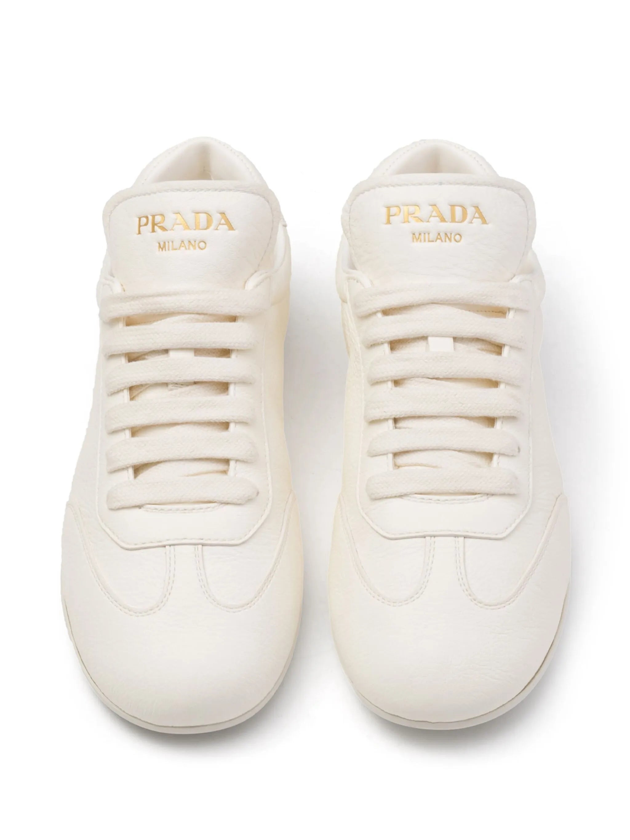 logo-print leather sneakers