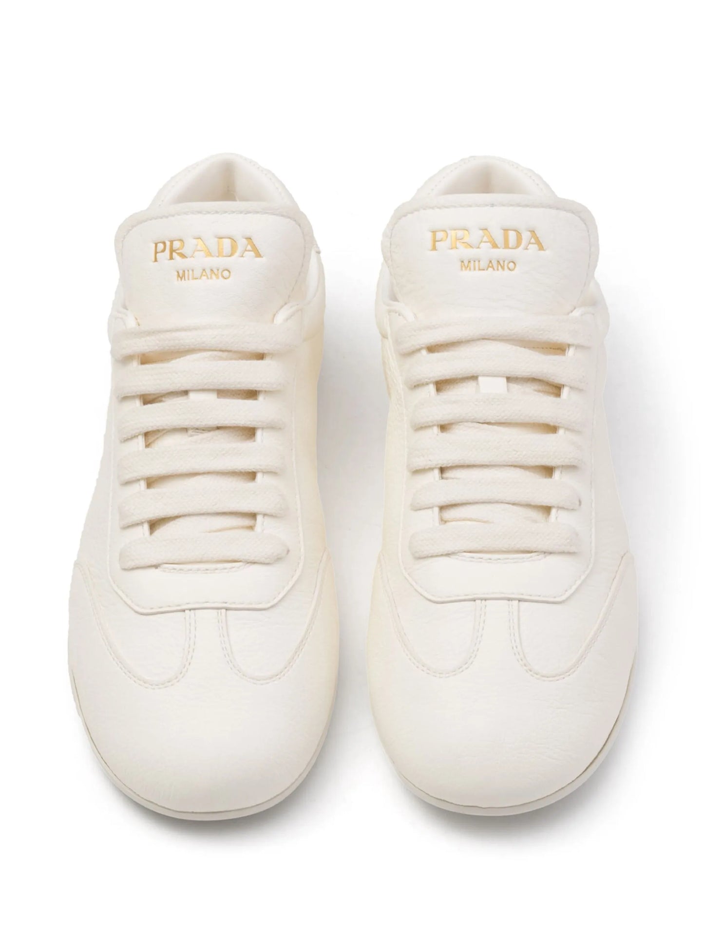 logo-print leather sneakers