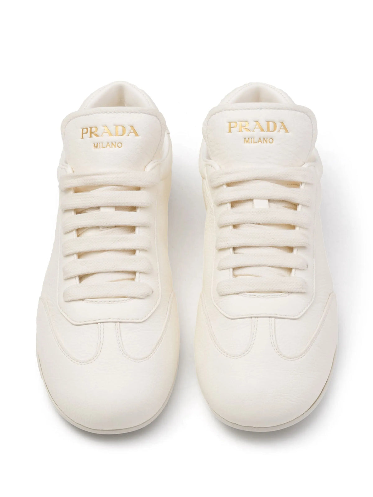 logo-print leather sneakers