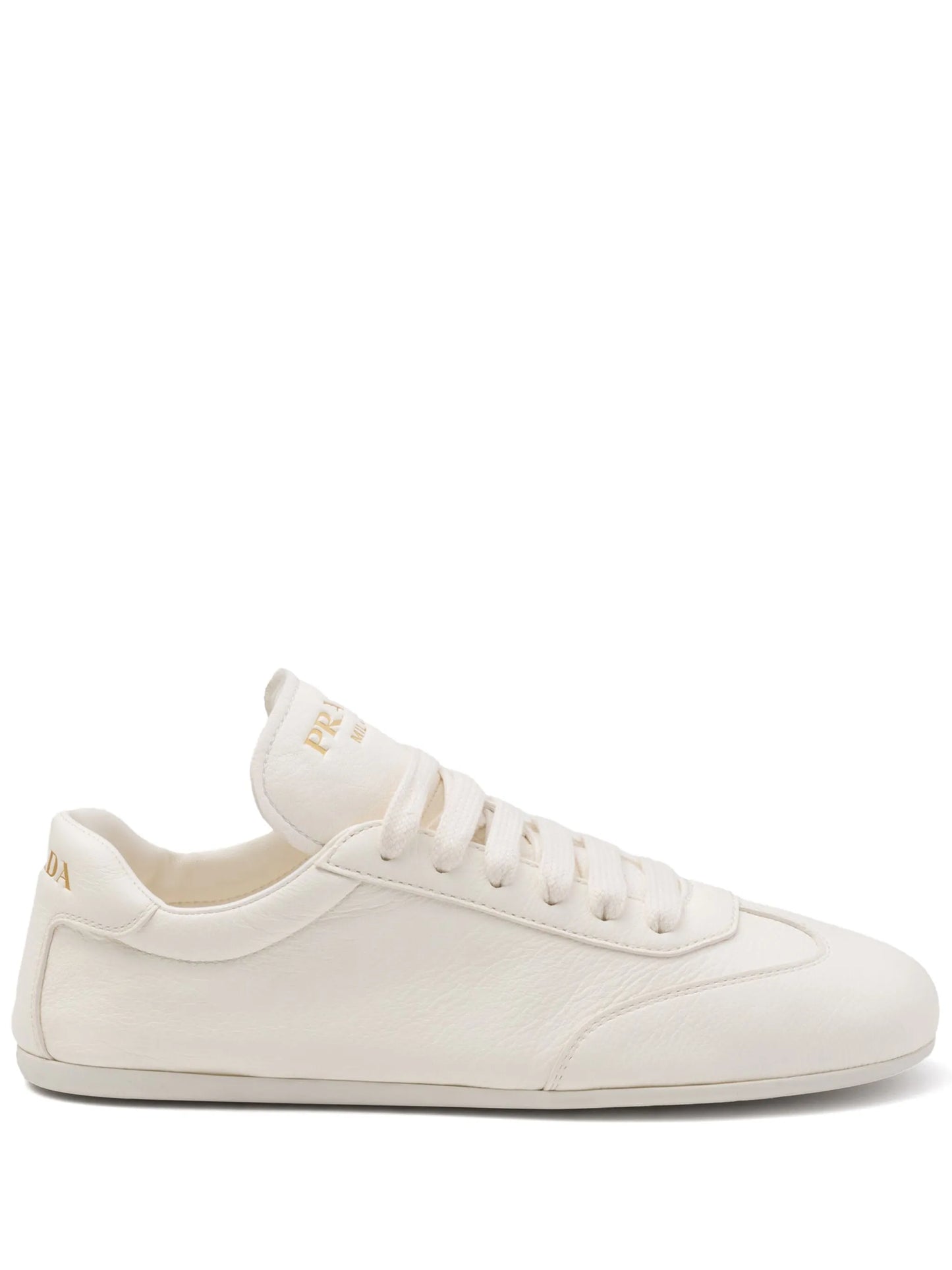 logo-print leather sneakers