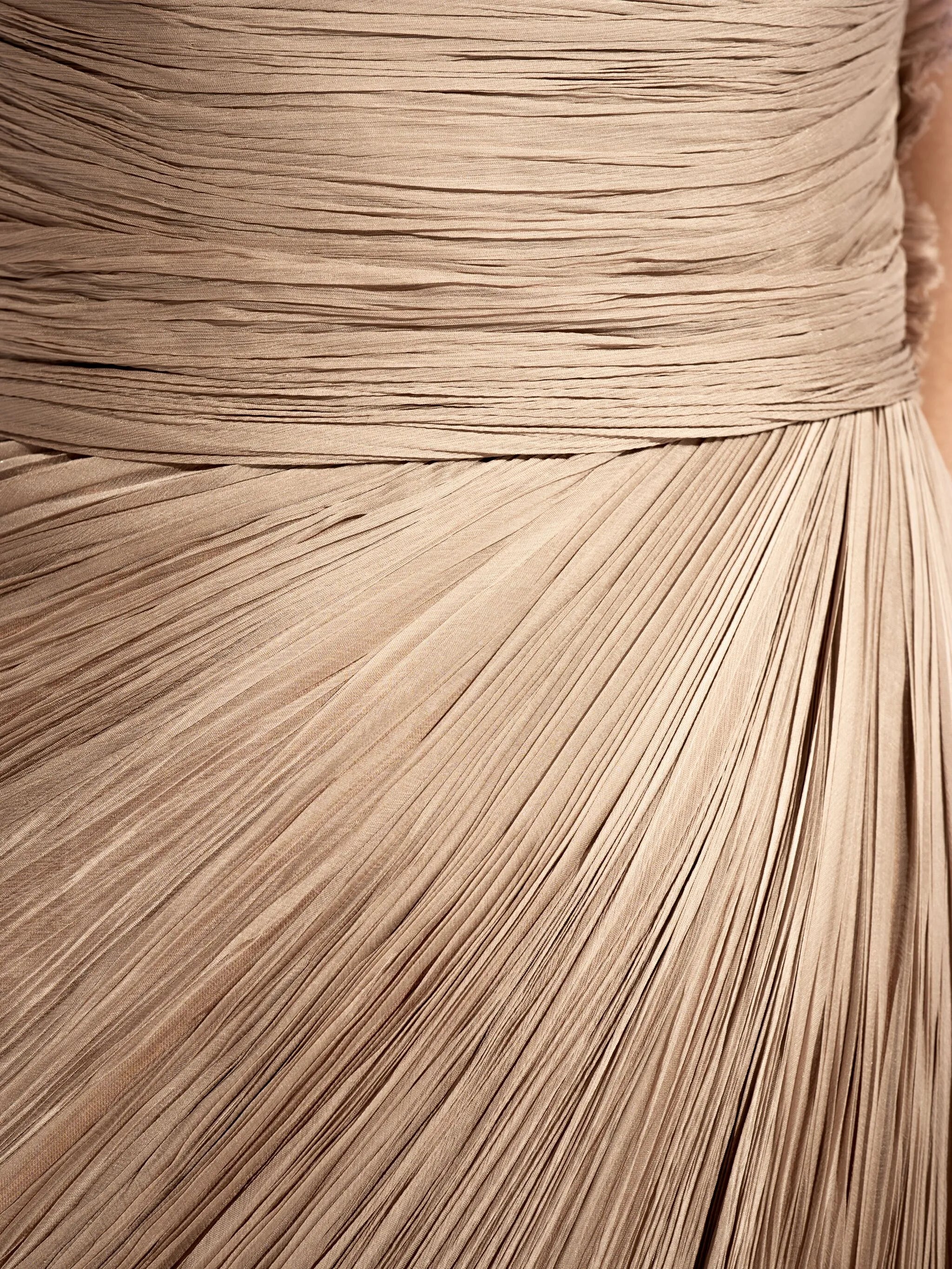 Manon pleated silk gown