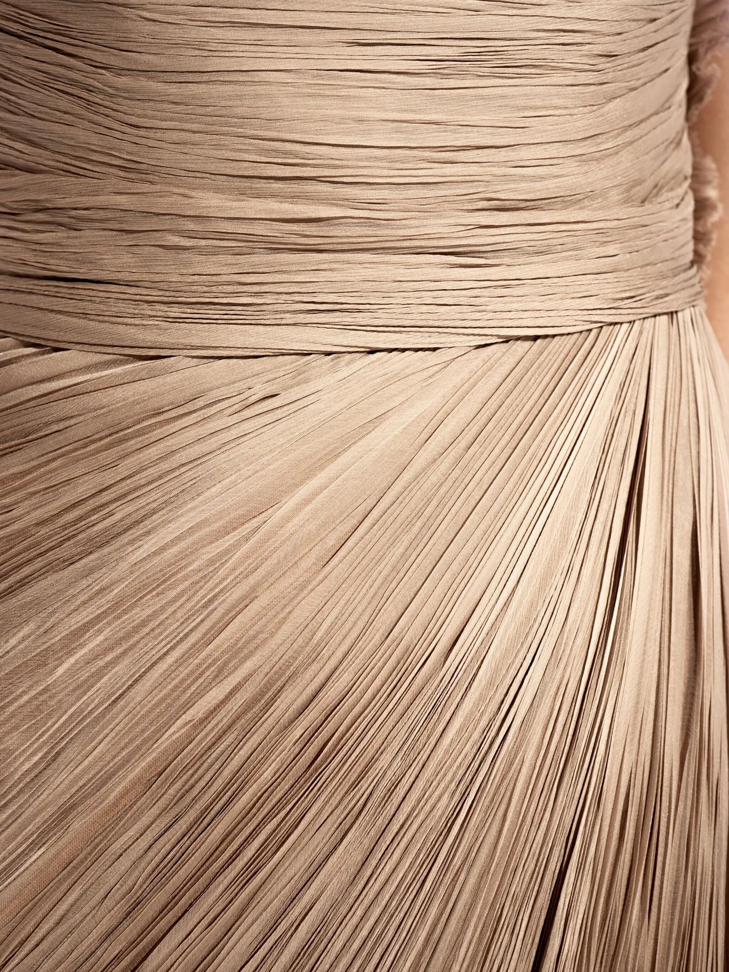 Manon pleated silk gown