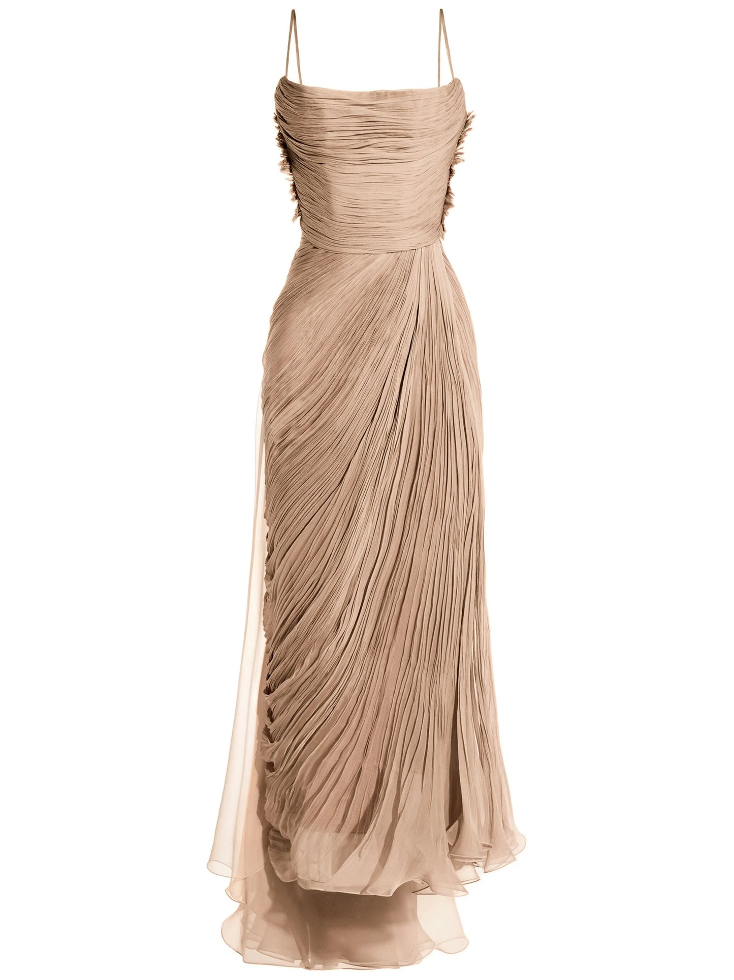Manon pleated silk gown