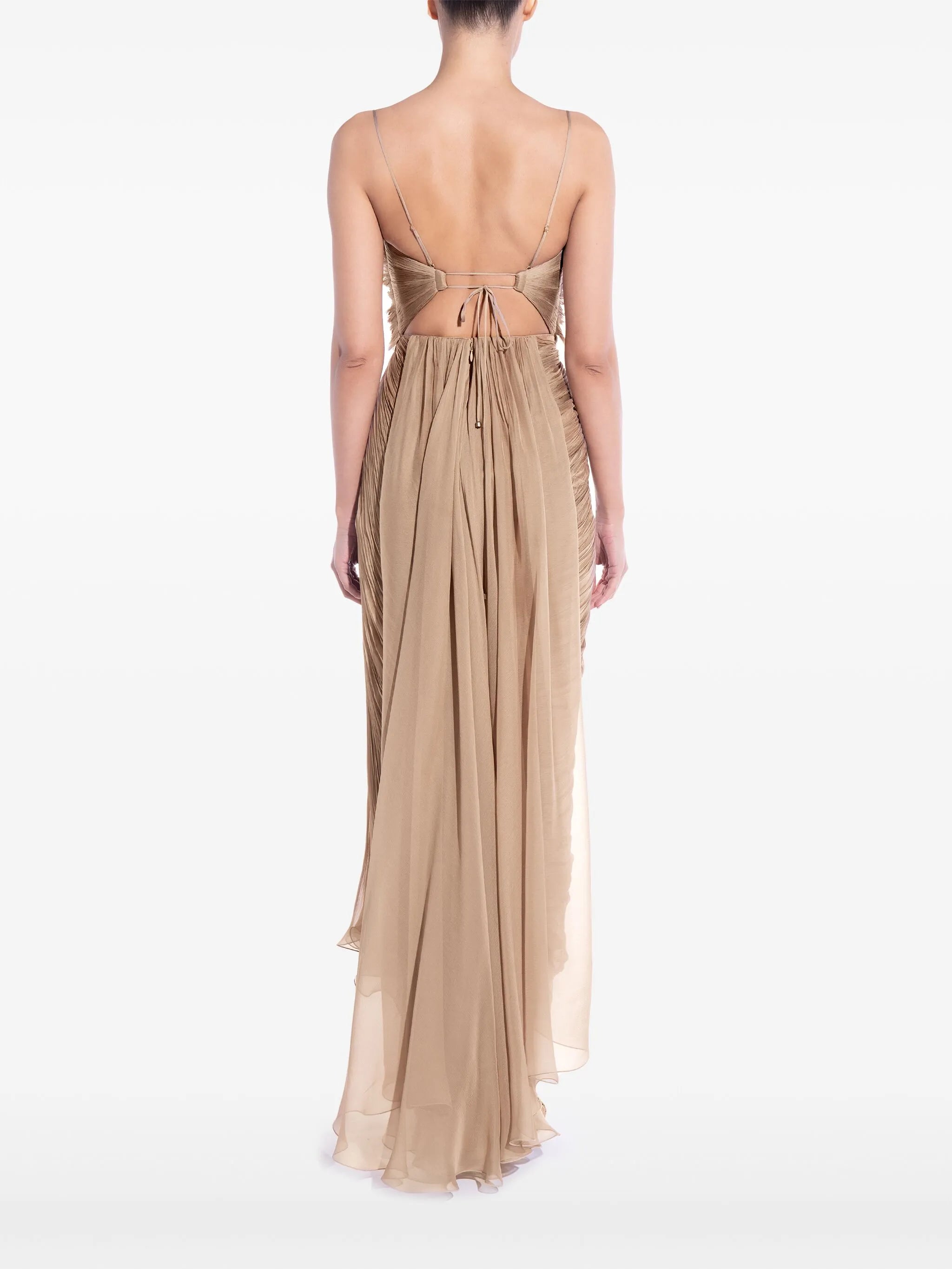Manon pleated silk gown