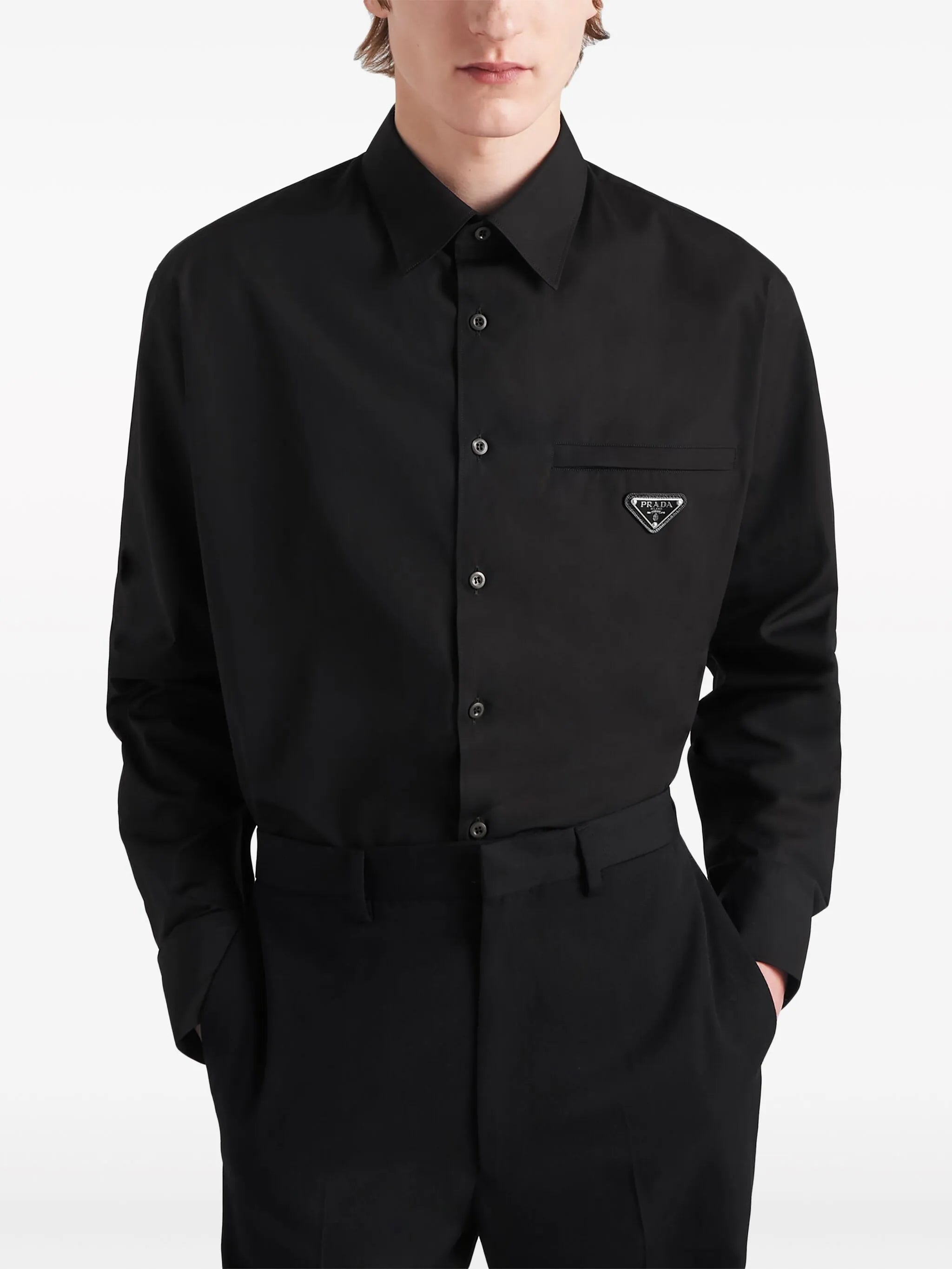 triangle-logo shirt