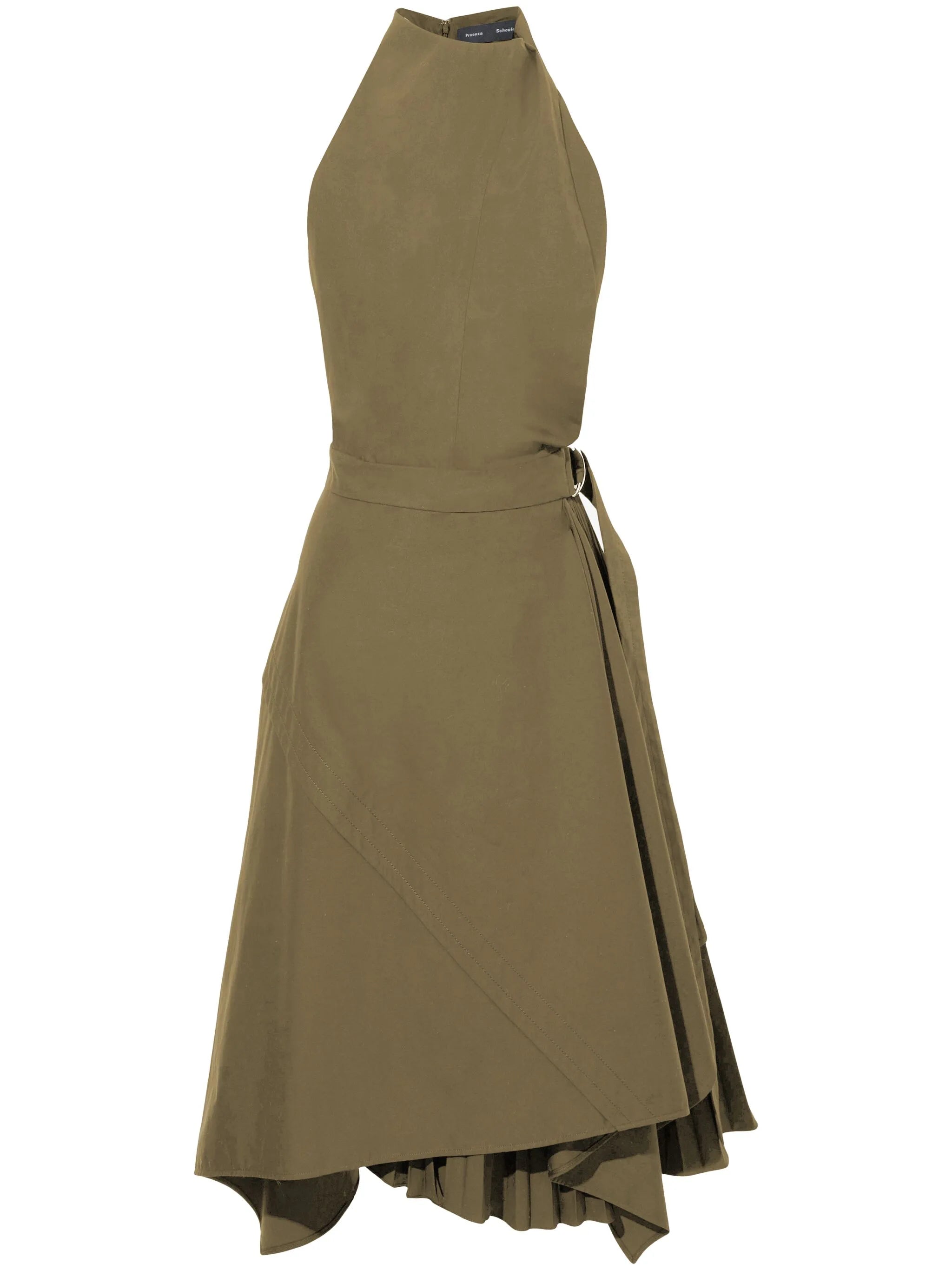 layered poplin wrap dress