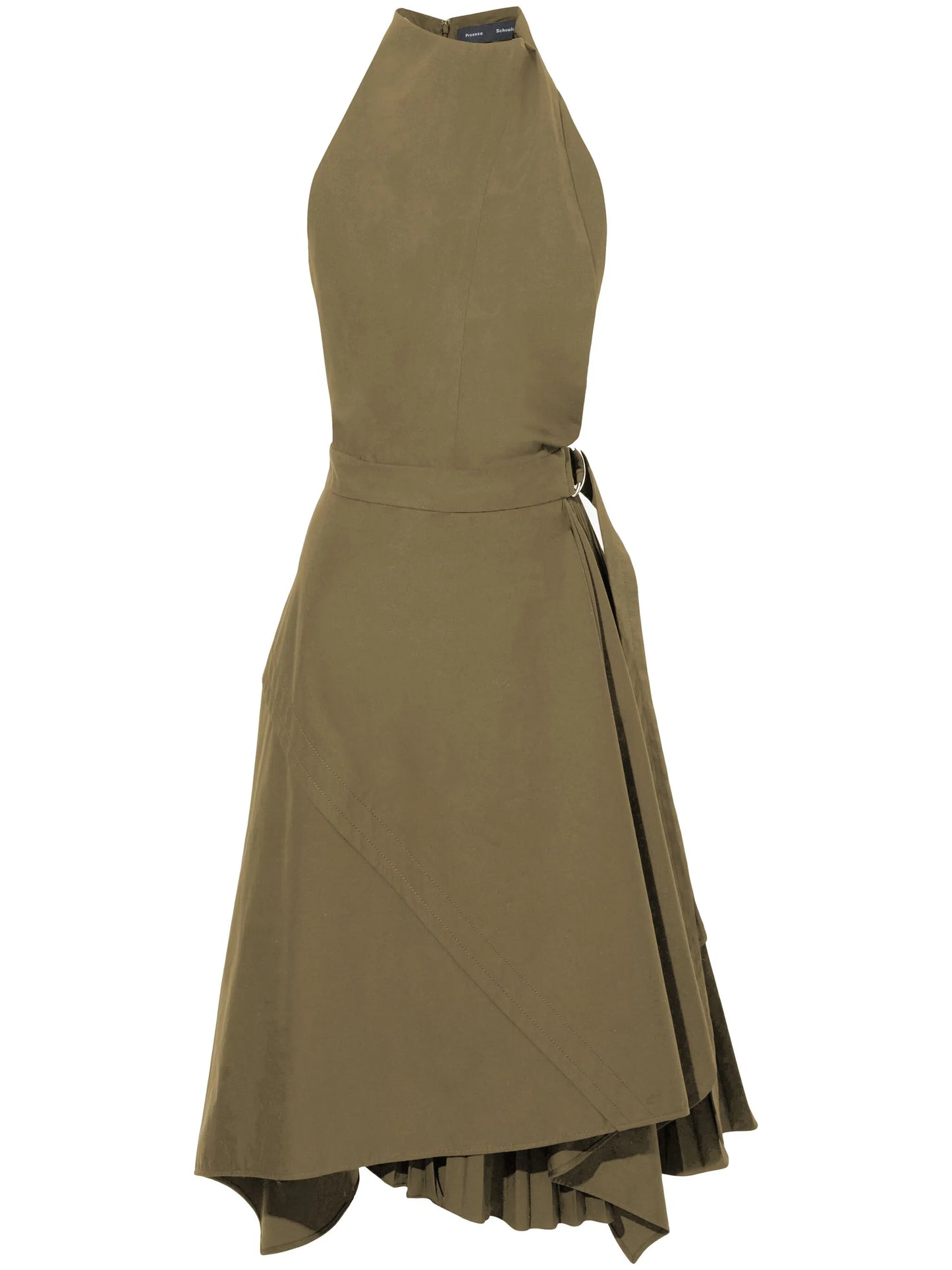 layered poplin wrap dress