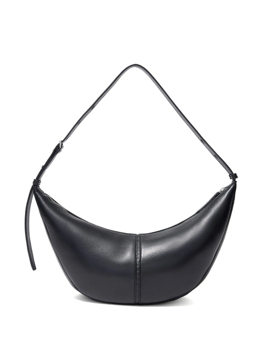 Slide leather shoulder bag