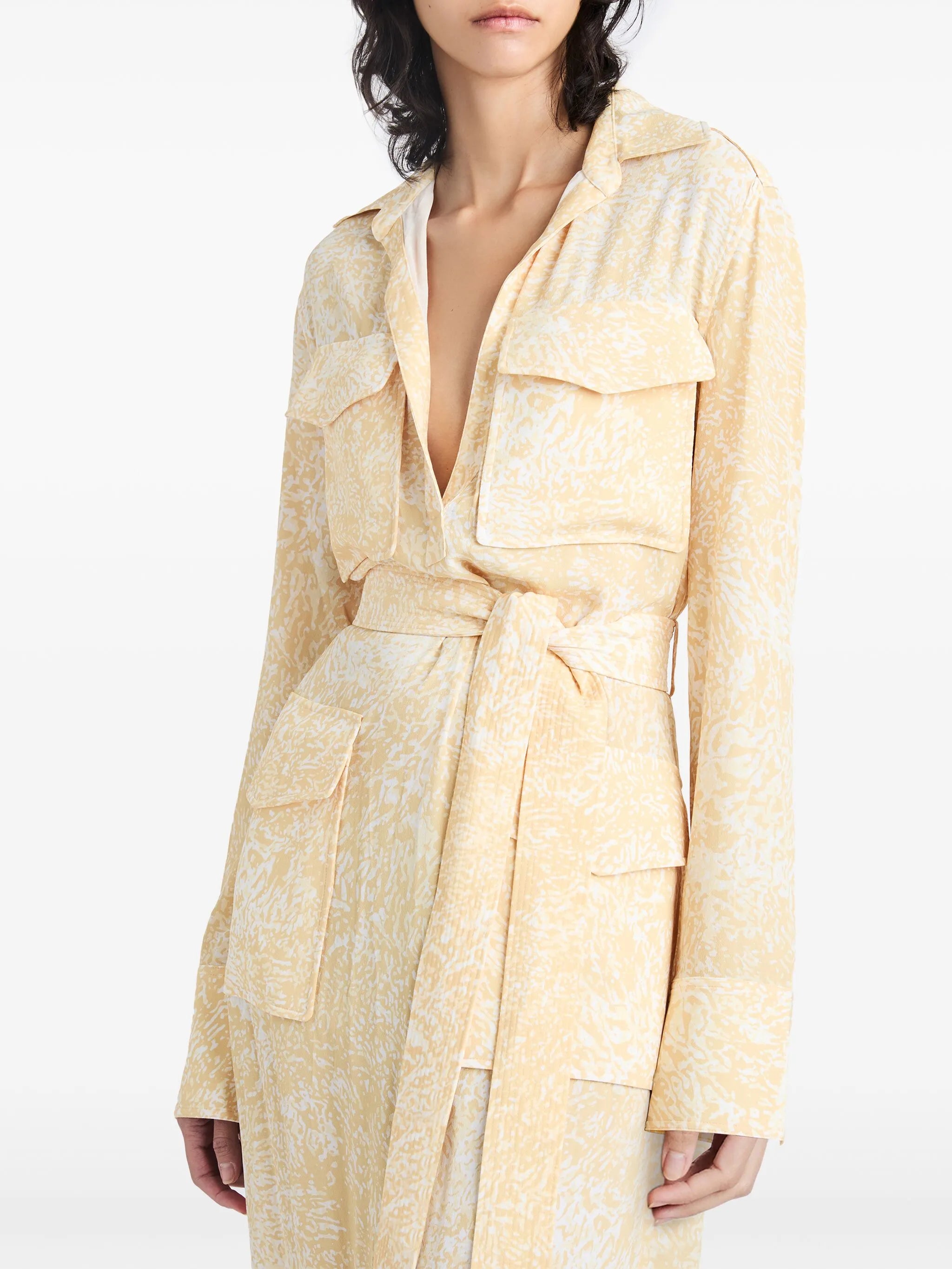 abstract-print crepe maxi dress