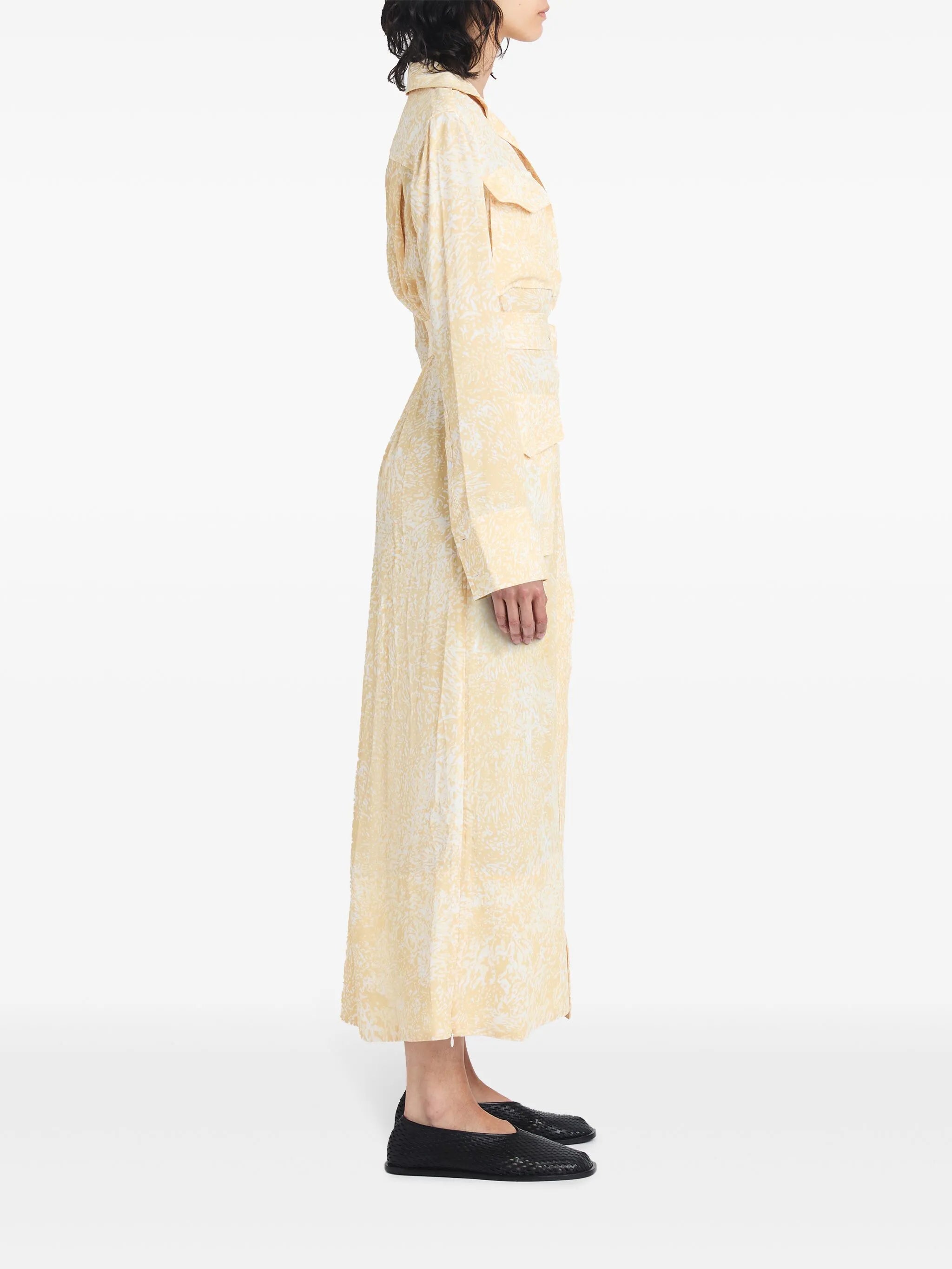 abstract-print crepe maxi dress