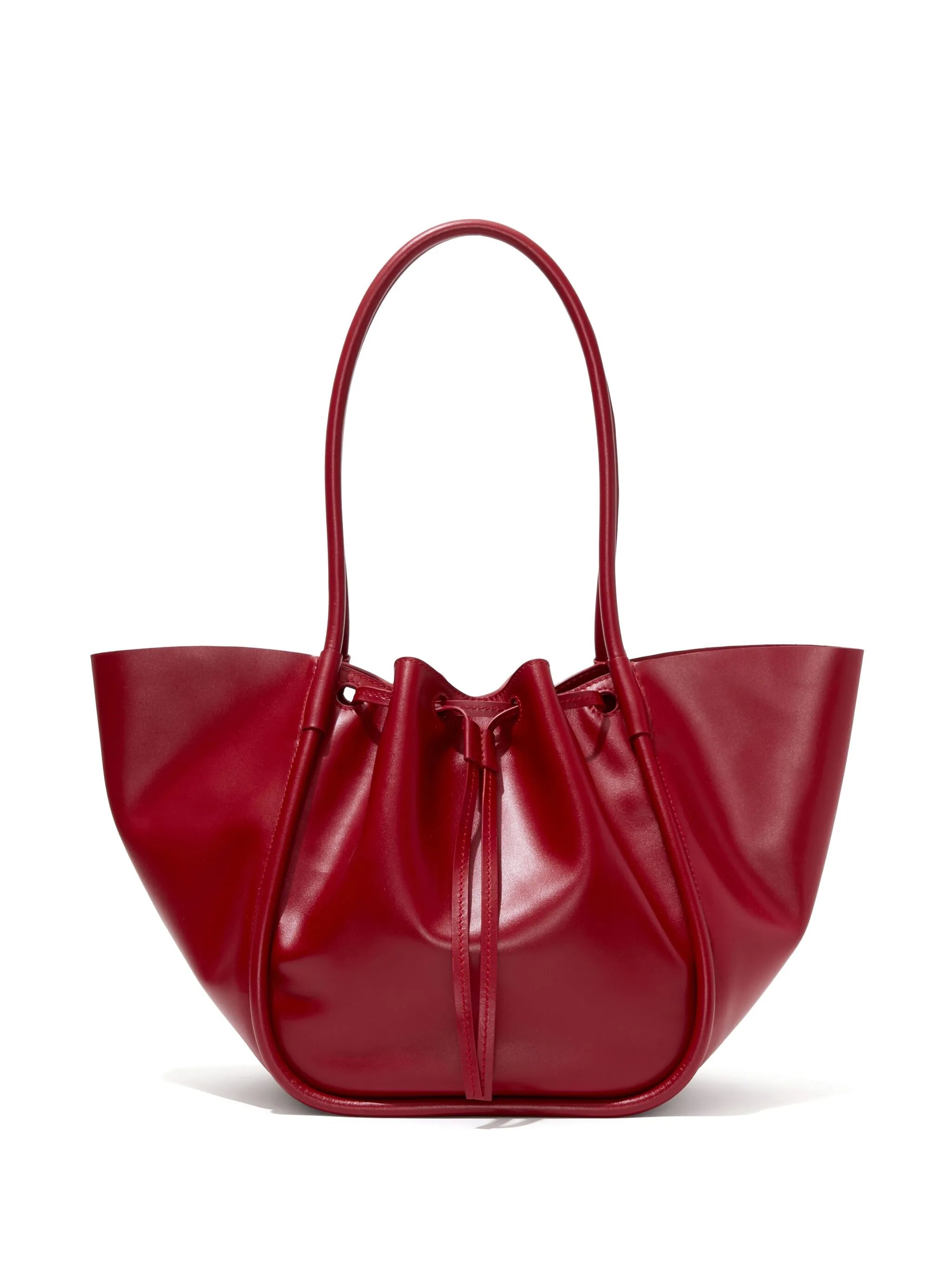 large ruched tote bag