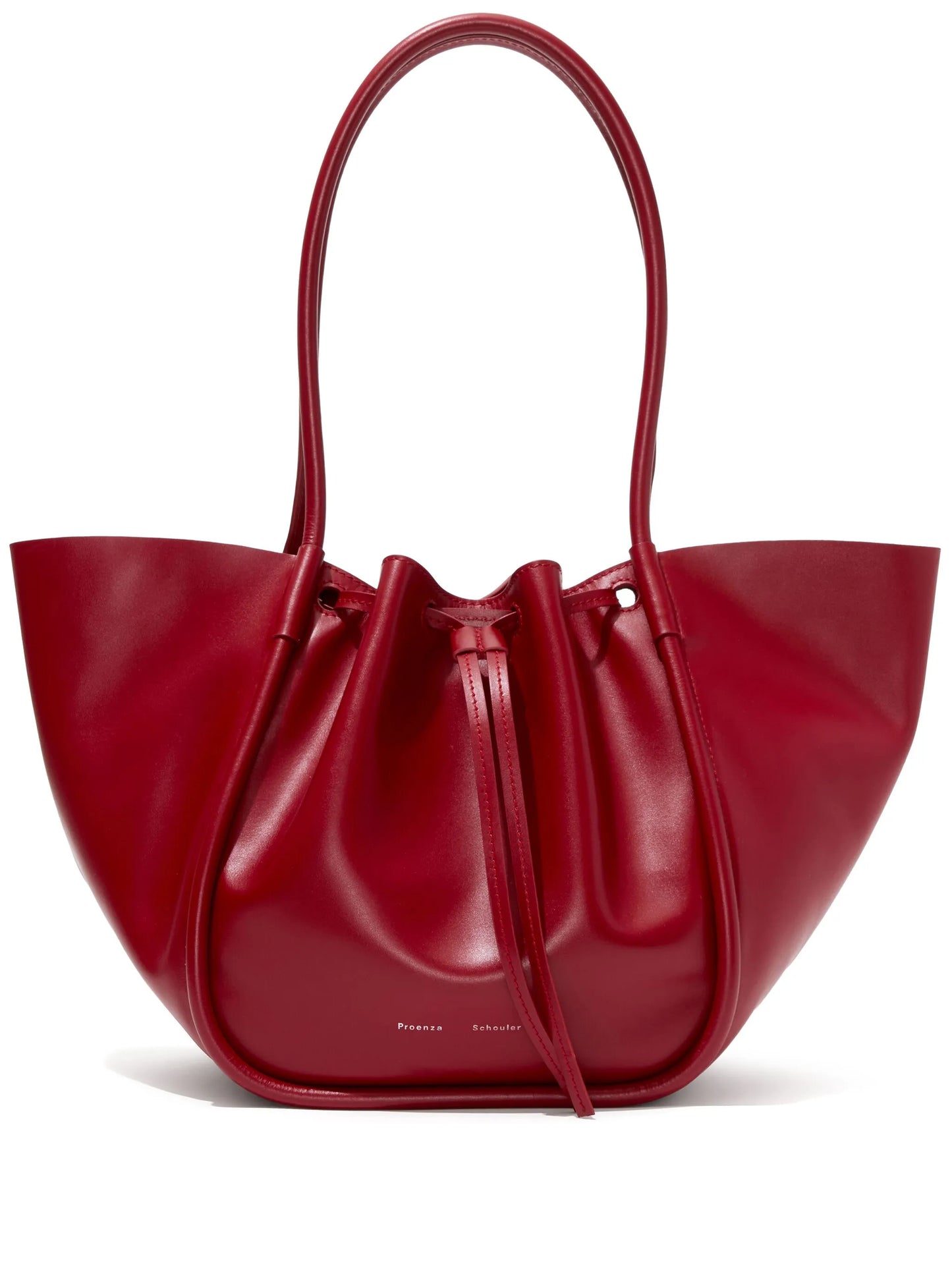large ruched tote bag