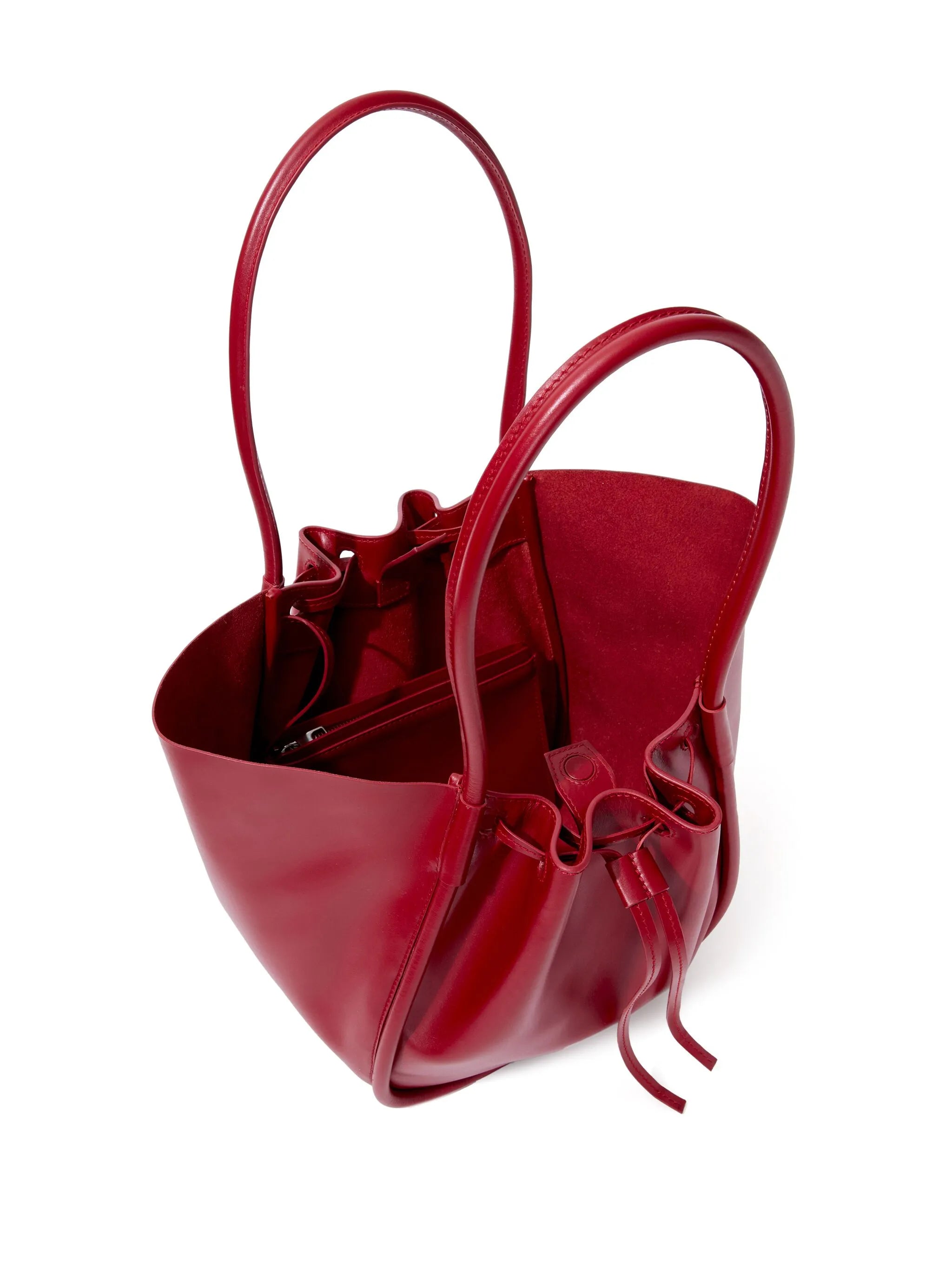 large ruched tote bag