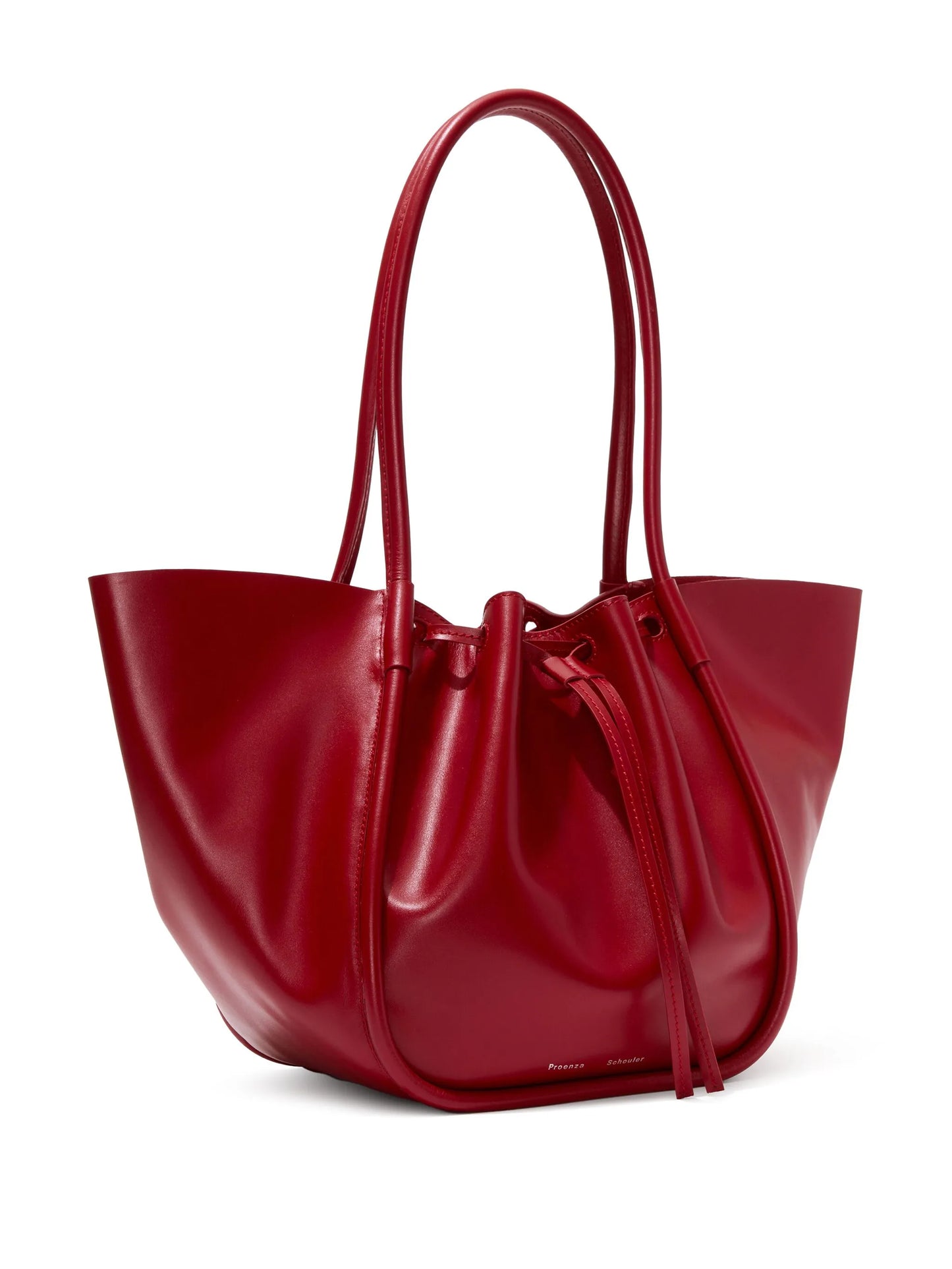 large ruched tote bag