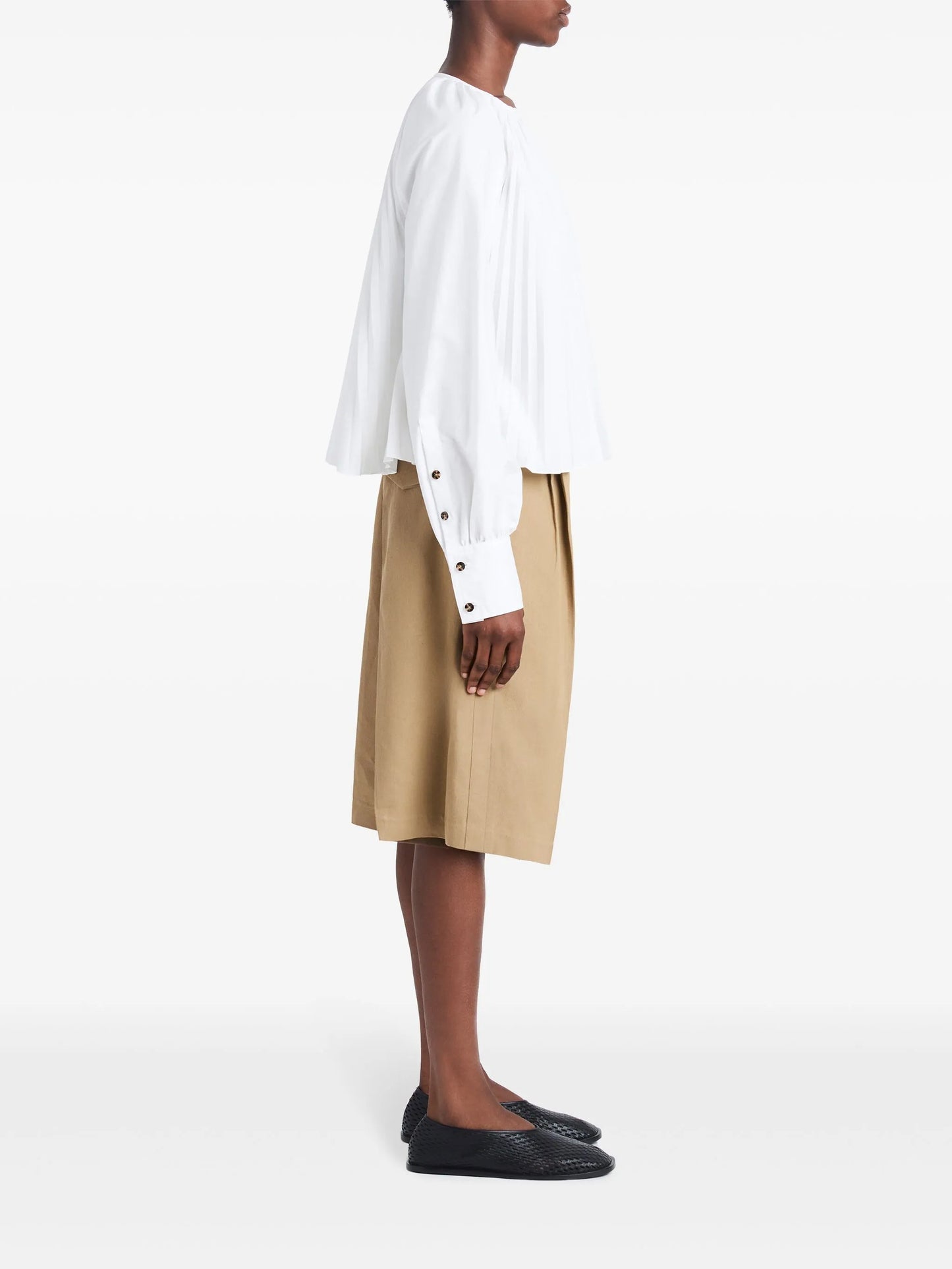 Monica pleat-detailing blouse