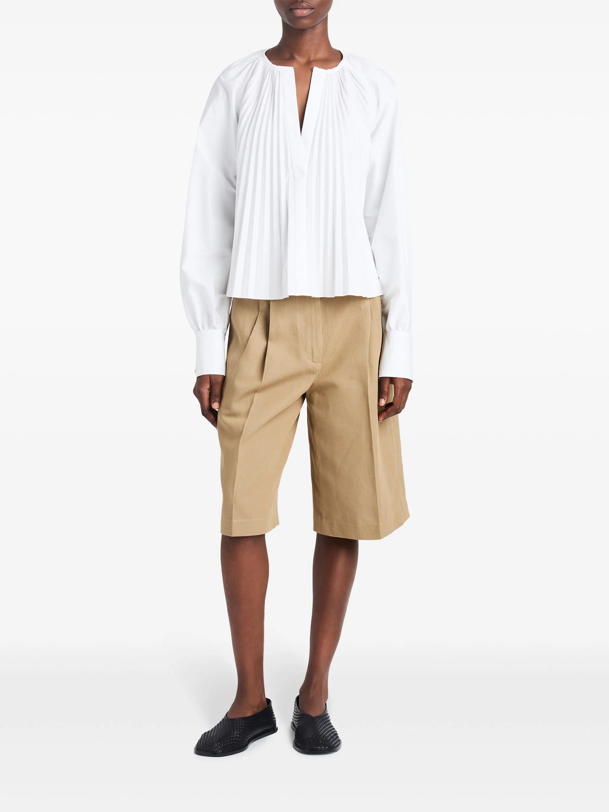 Monica pleat-detailing blouse