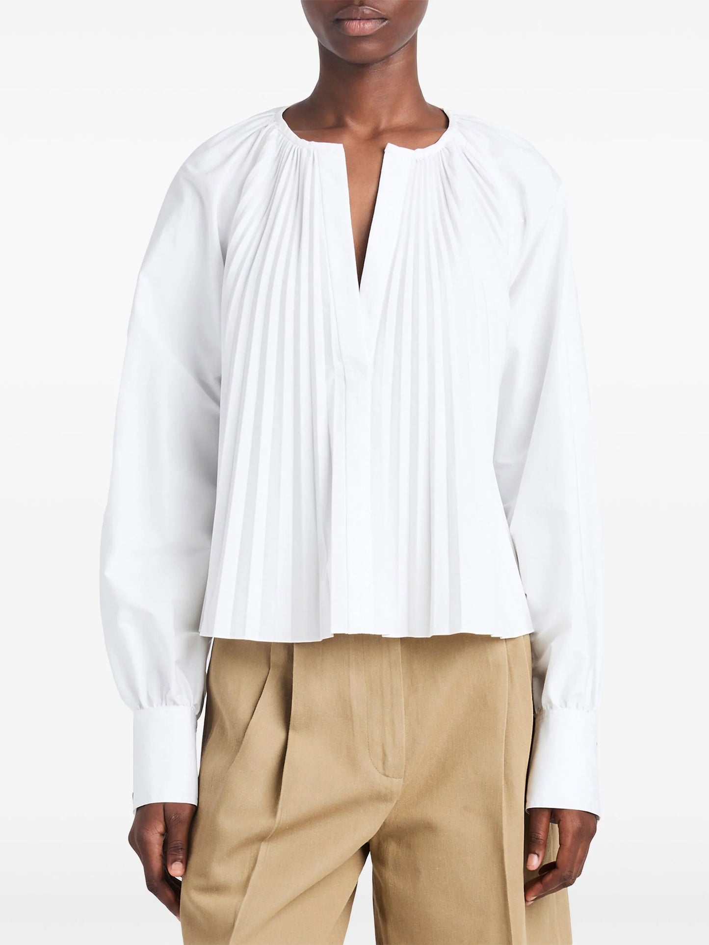 Monica pleat-detailing blouse