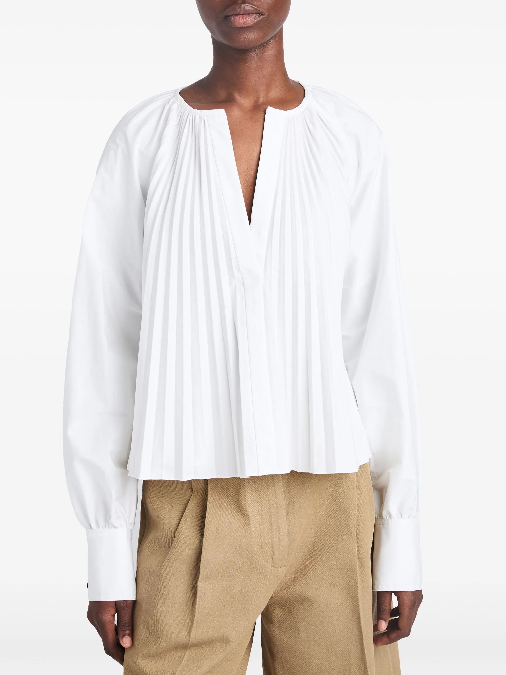 Monica pleat-detailing blouse
