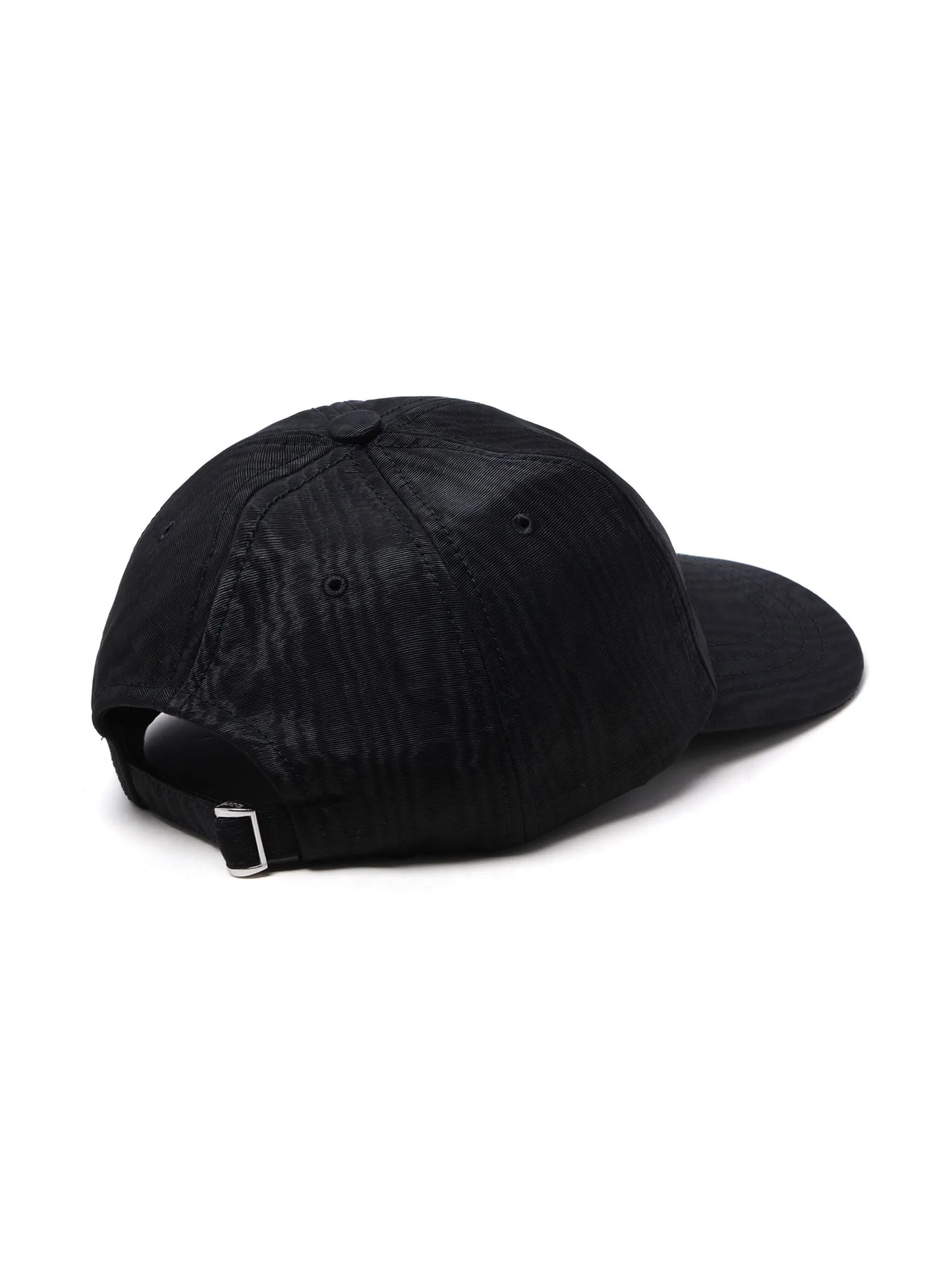 logo-embroidered moire-effect cap