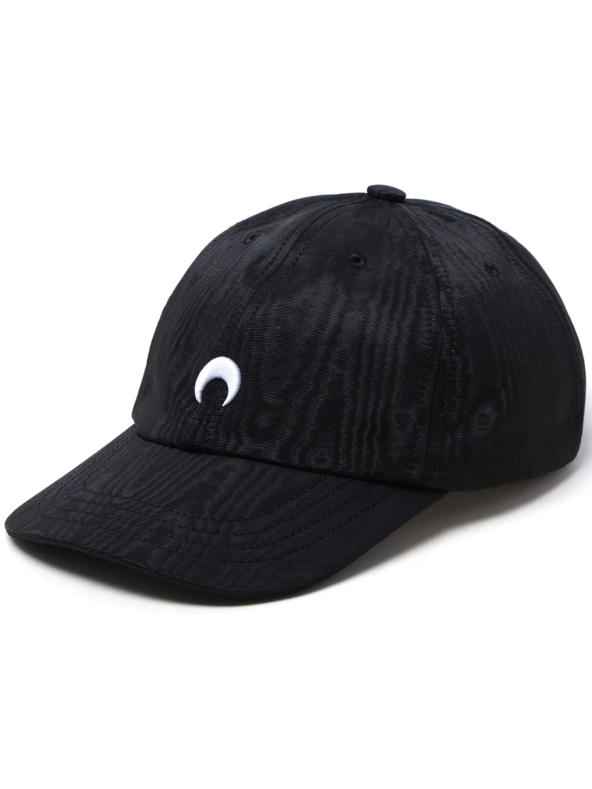 logo-embroidered moire-effect cap