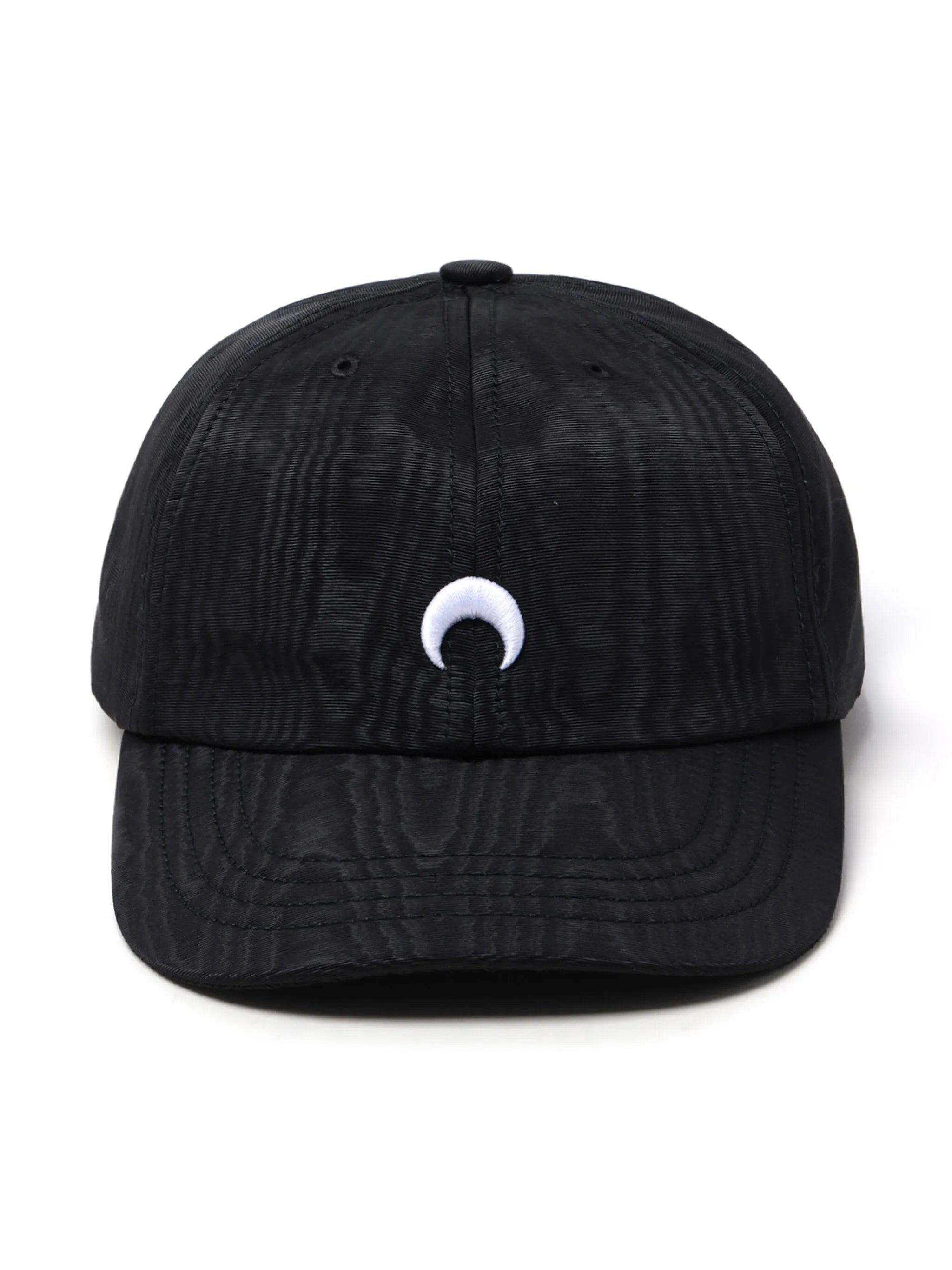 logo-embroidered moire-effect cap