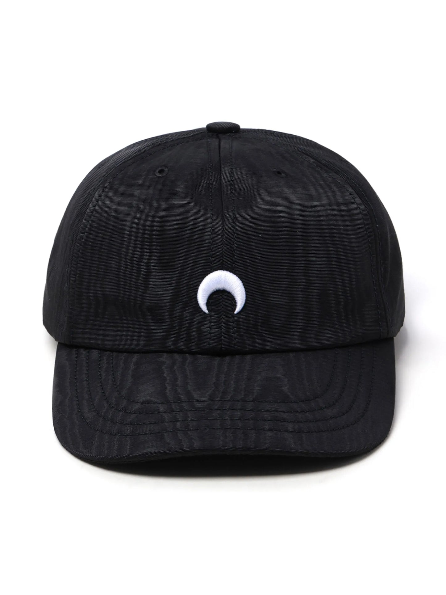 logo-embroidered moire-effect cap