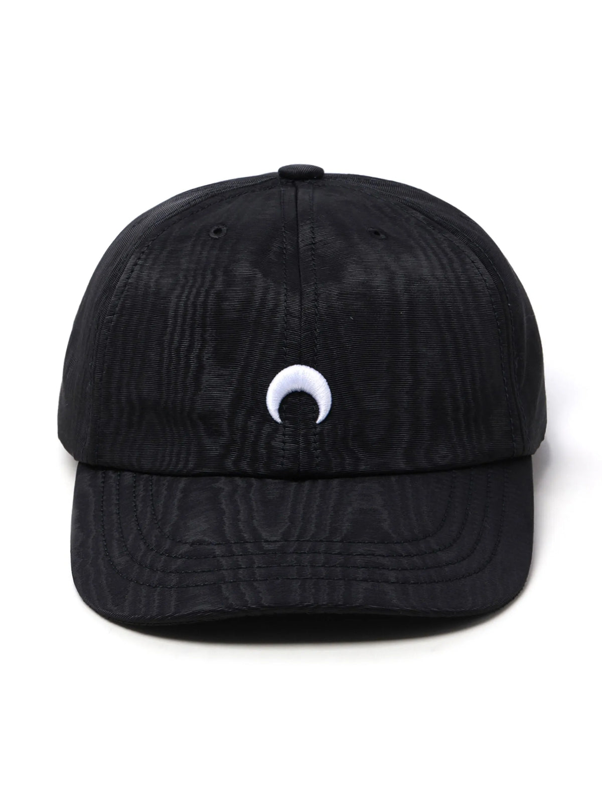logo-embroidered moire-effect cap