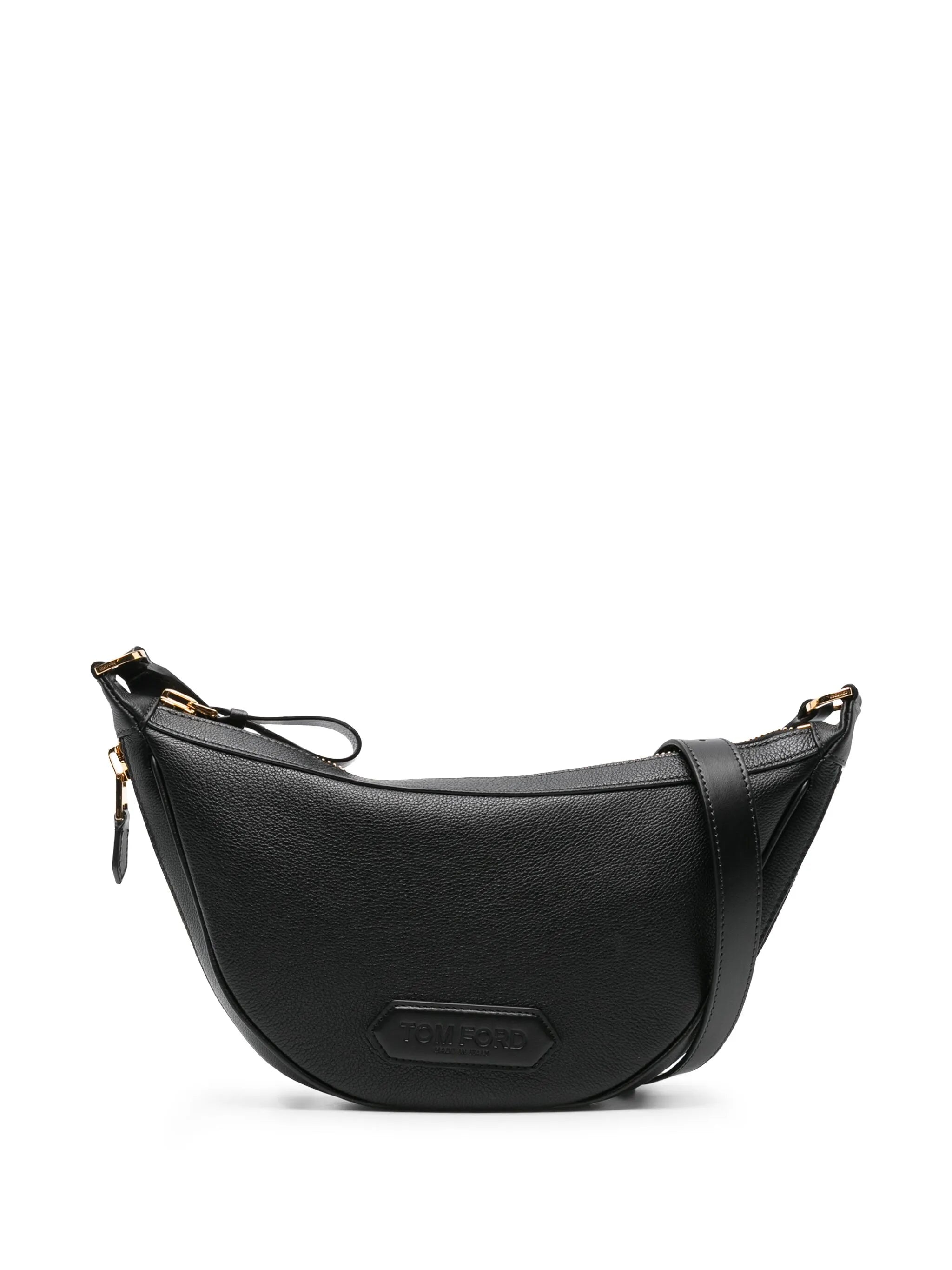 Crescent leather shoulder bag