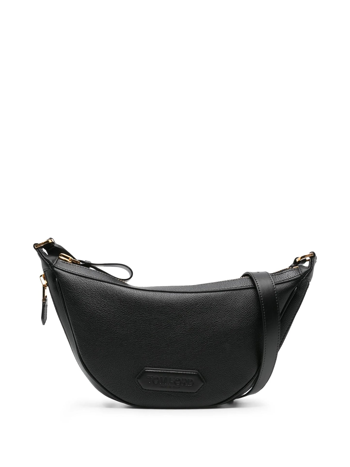 Crescent leather shoulder bag
