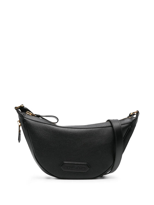 Crescent leather shoulder bag