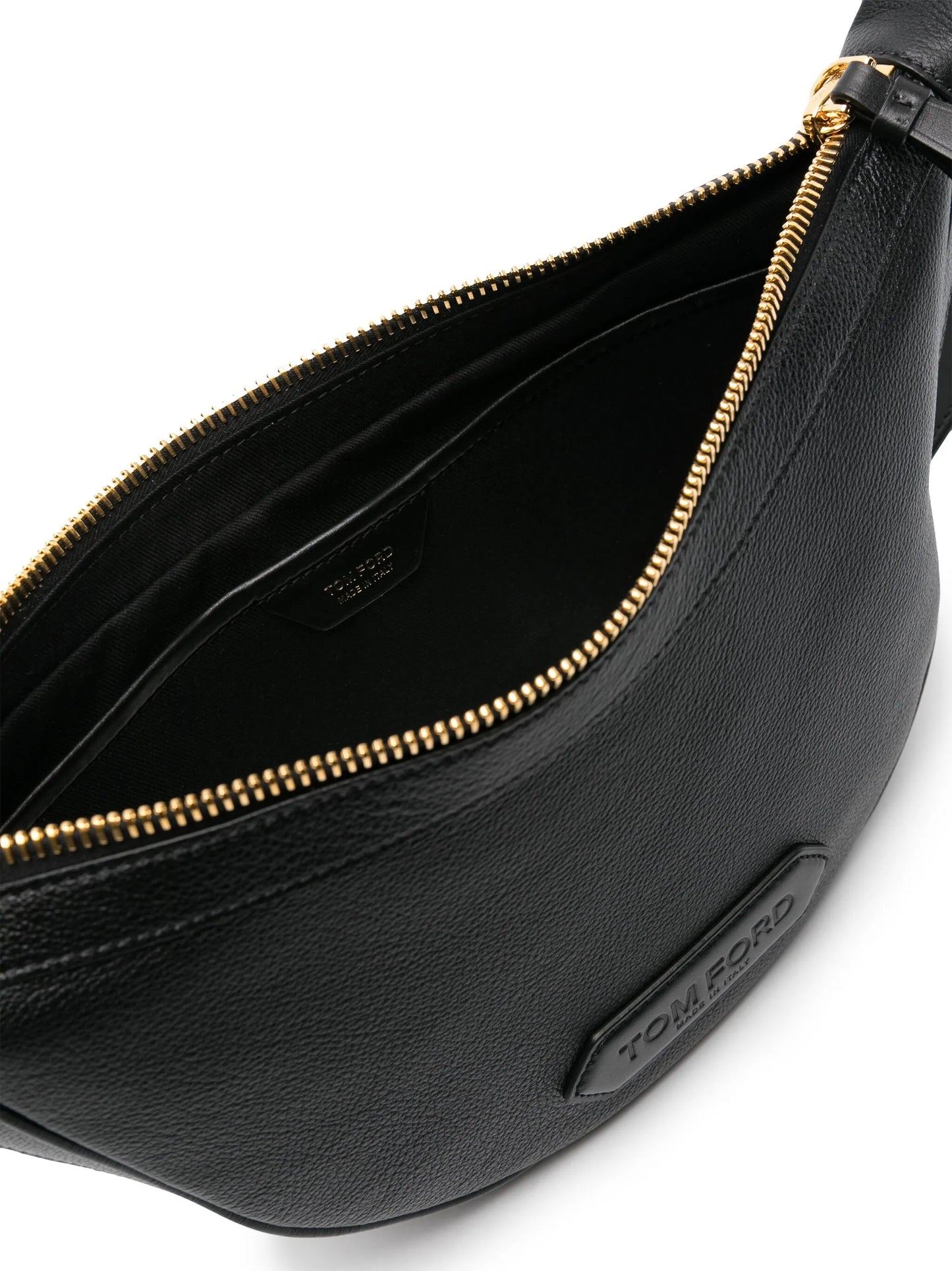 Crescent leather shoulder bag