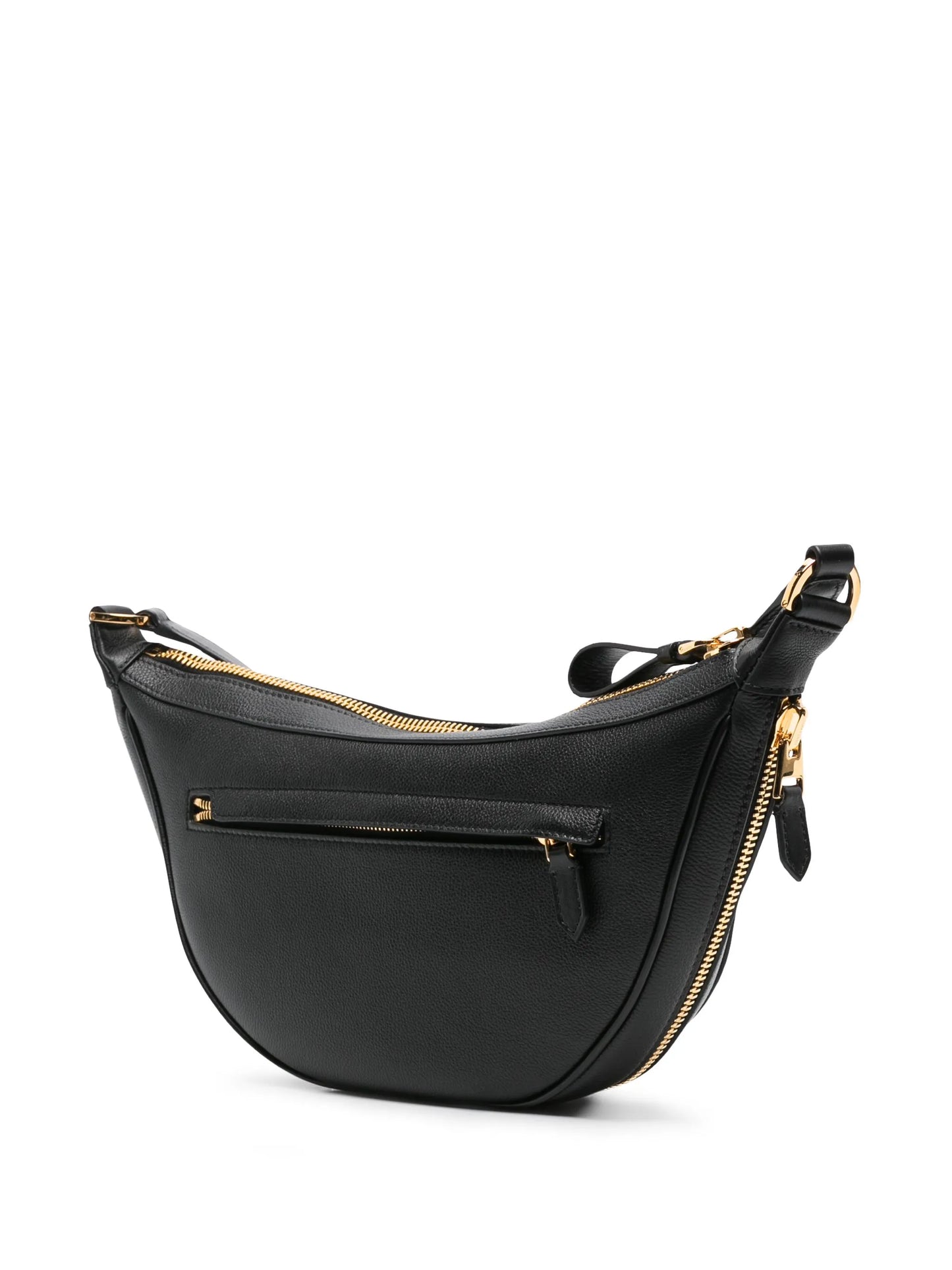 Crescent leather shoulder bag