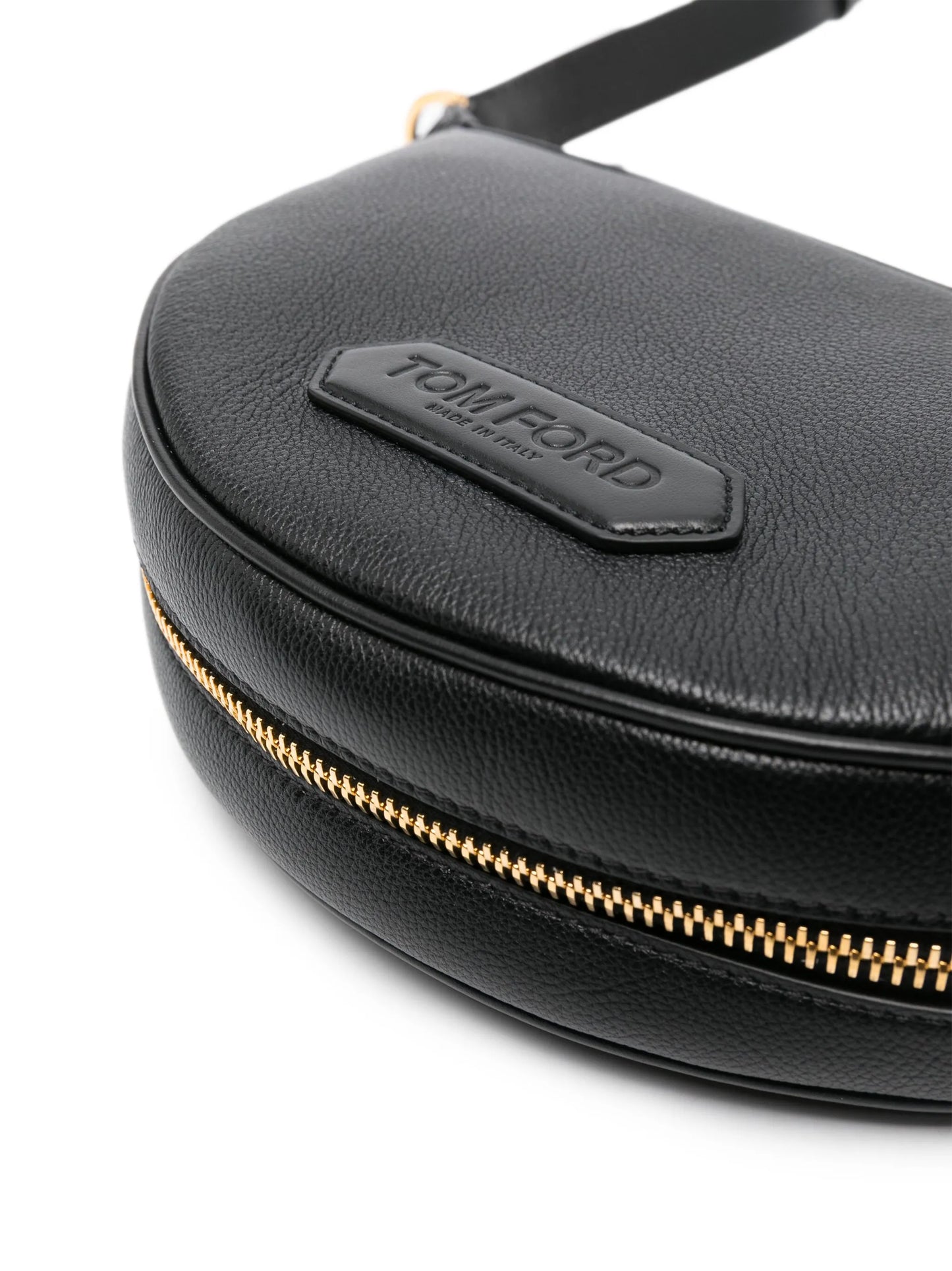 Crescent leather shoulder bag