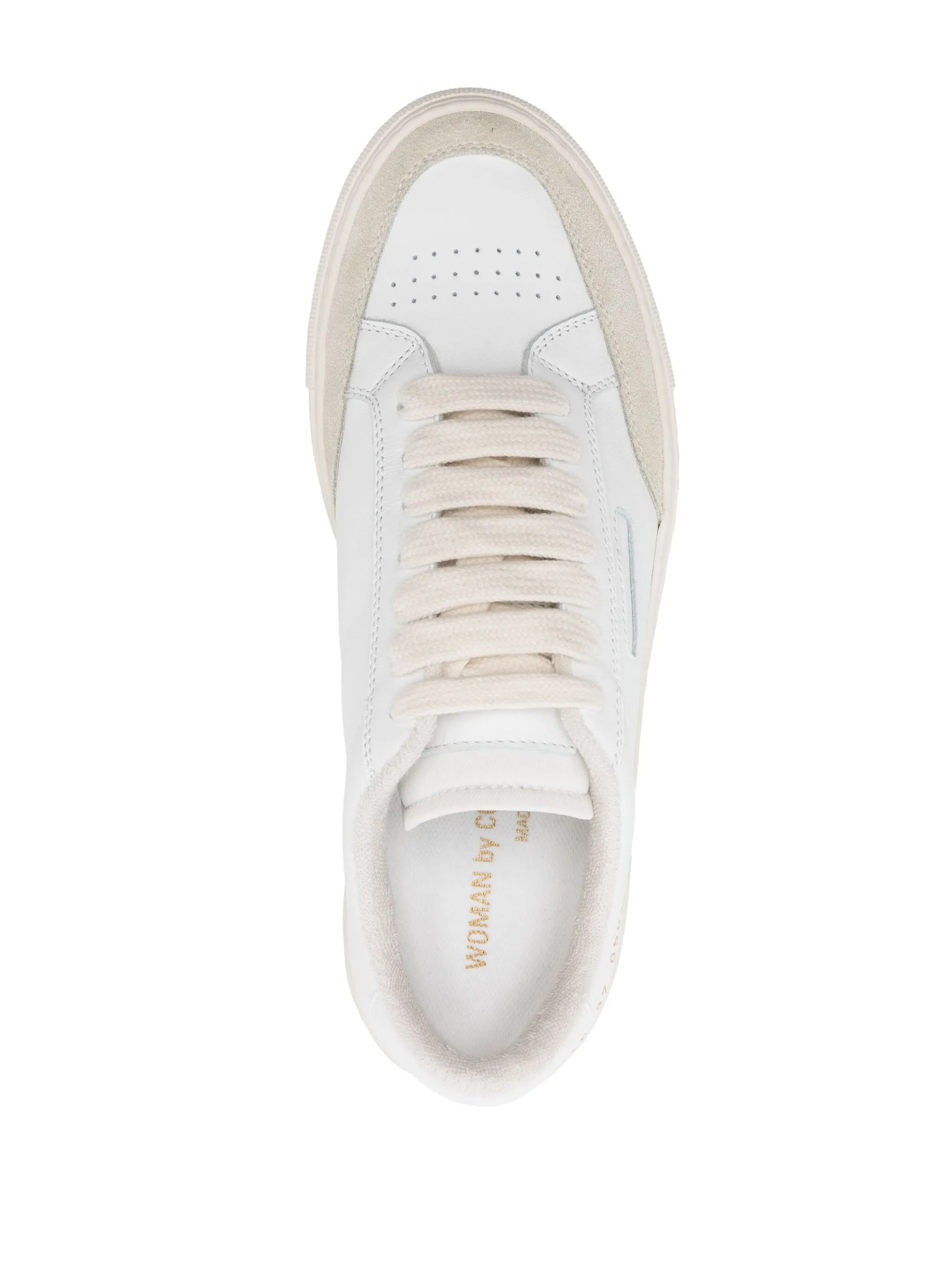 stamped-numbers leather sneakers