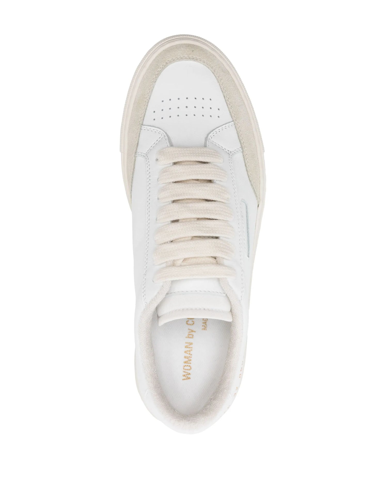stamped-numbers leather sneakers
