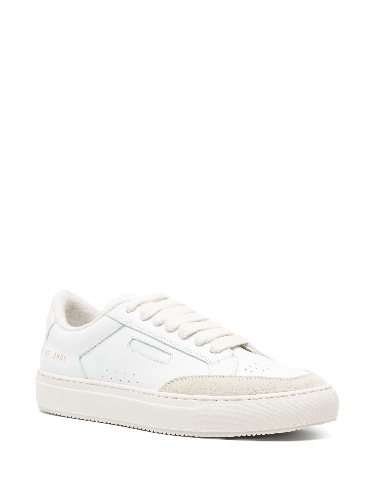 stamped-numbers leather sneakers