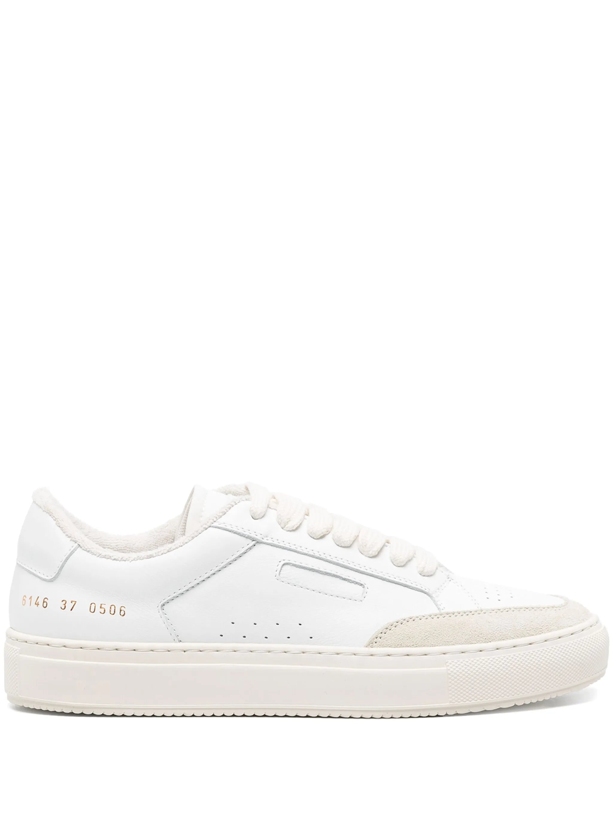 stamped-numbers leather sneakers