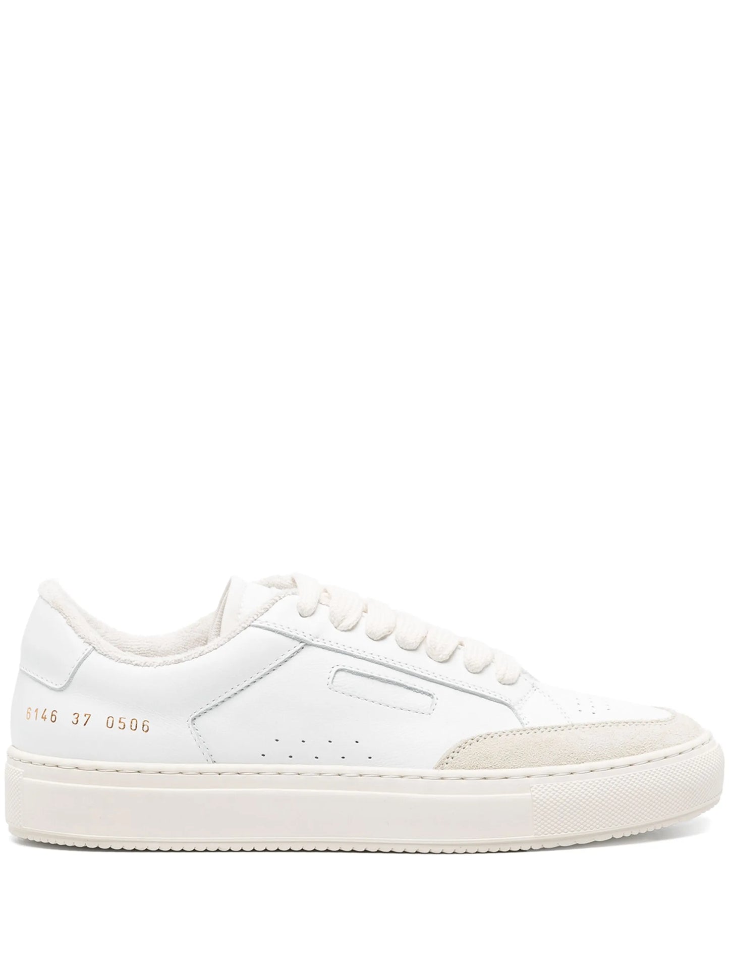 stamped-numbers leather sneakers